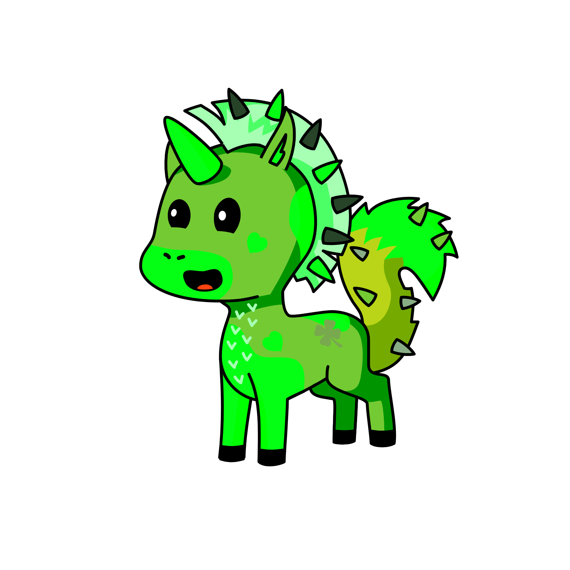 Greenise, the unicorn