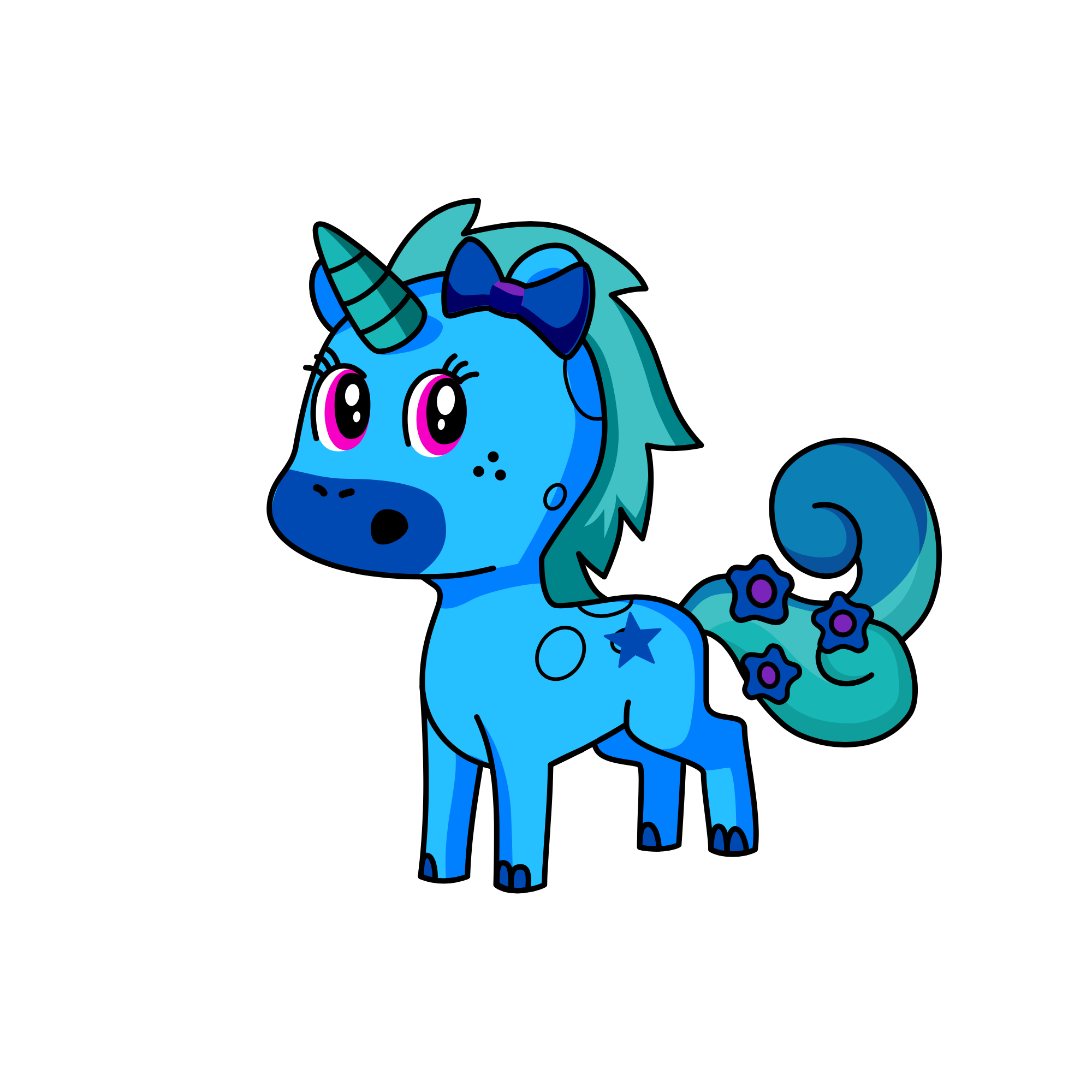 Blueberry, the unicorn