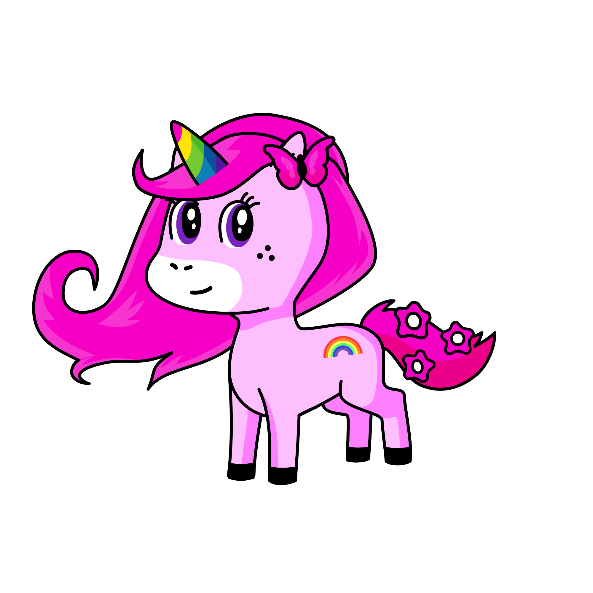 Rainbow, the unicorn