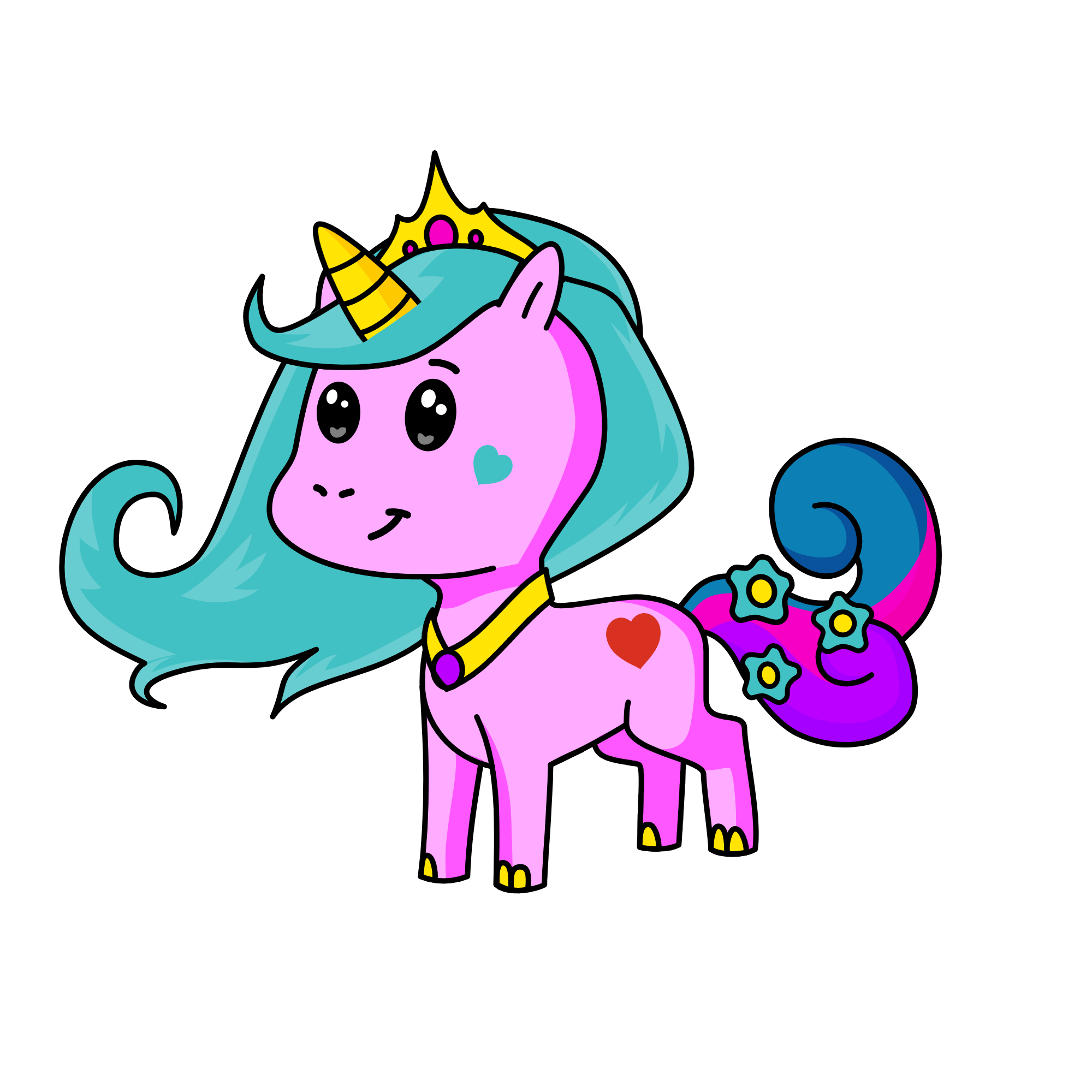 Princess Sparkle, the unicorn