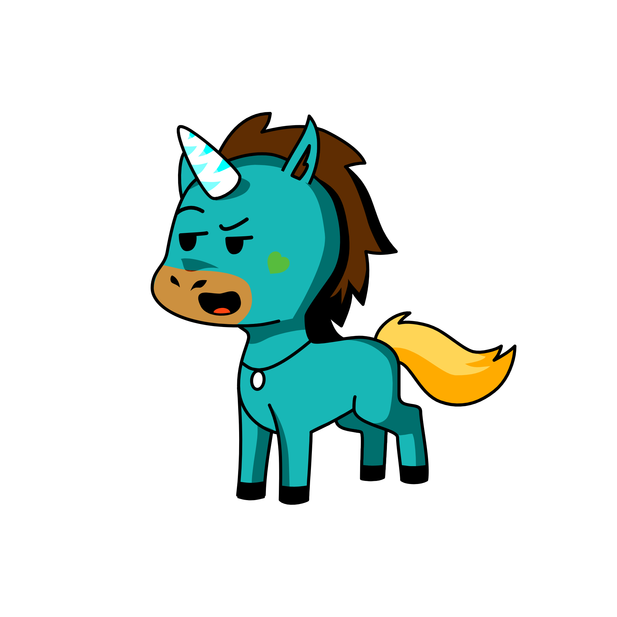 Too ugly to show, the unicorn