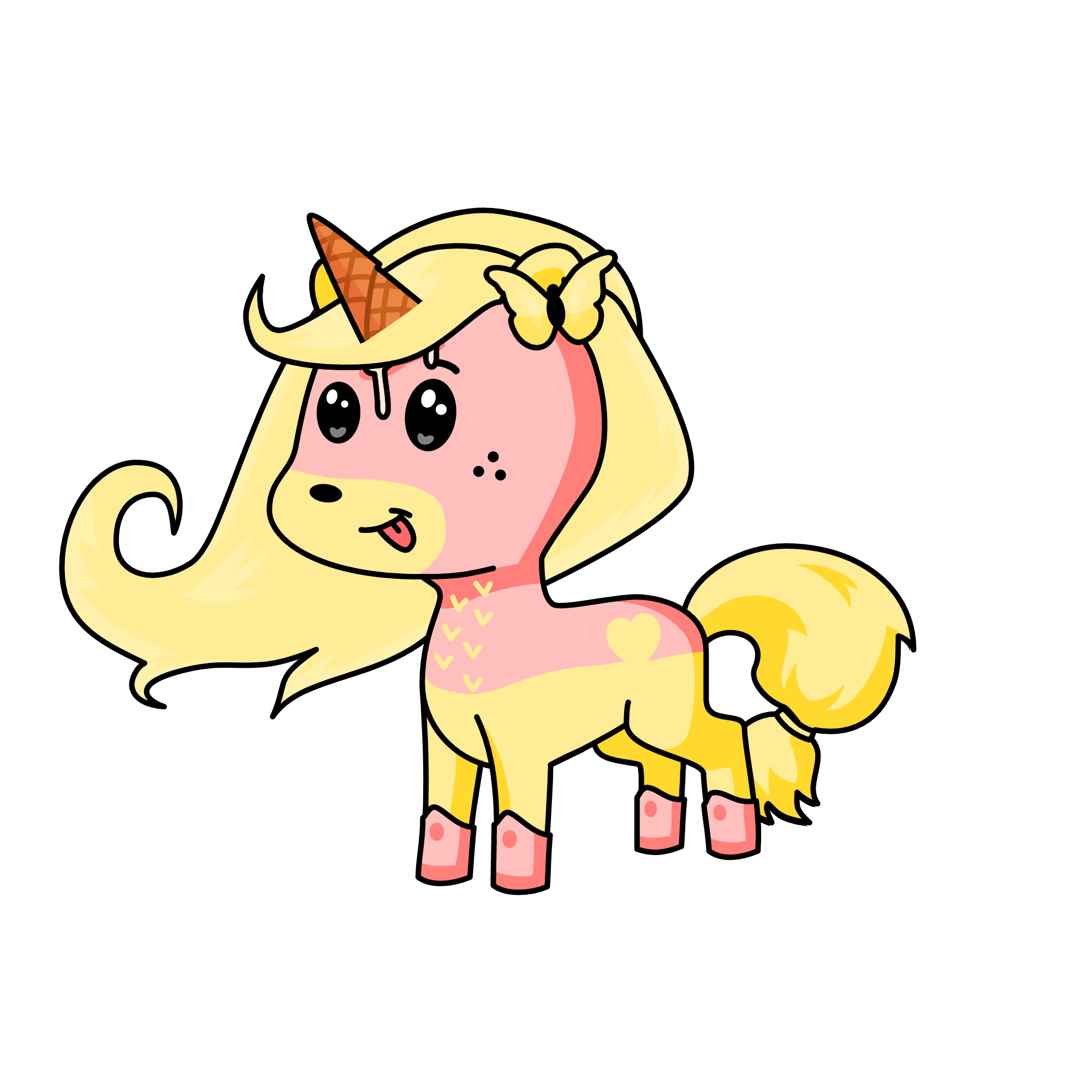 Strawberry cream, the unicorn