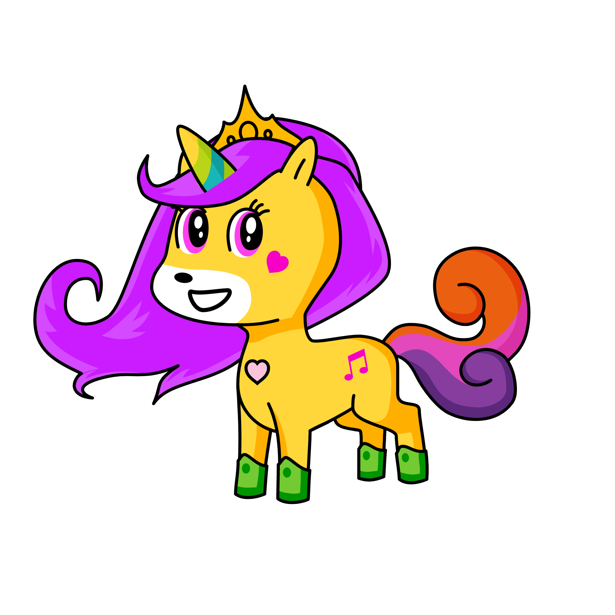 purple light, the unicorn