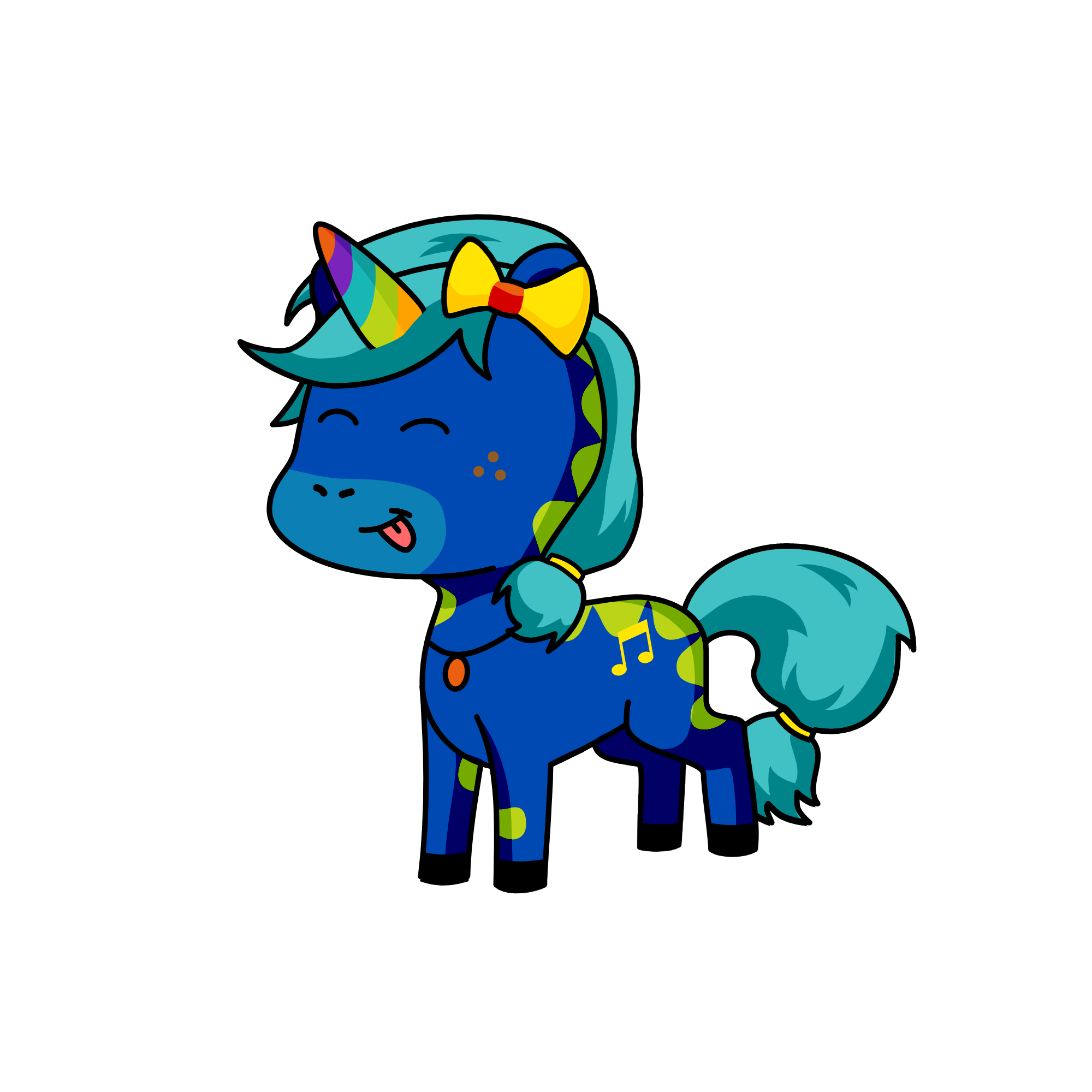 Rainbow, the unicorn