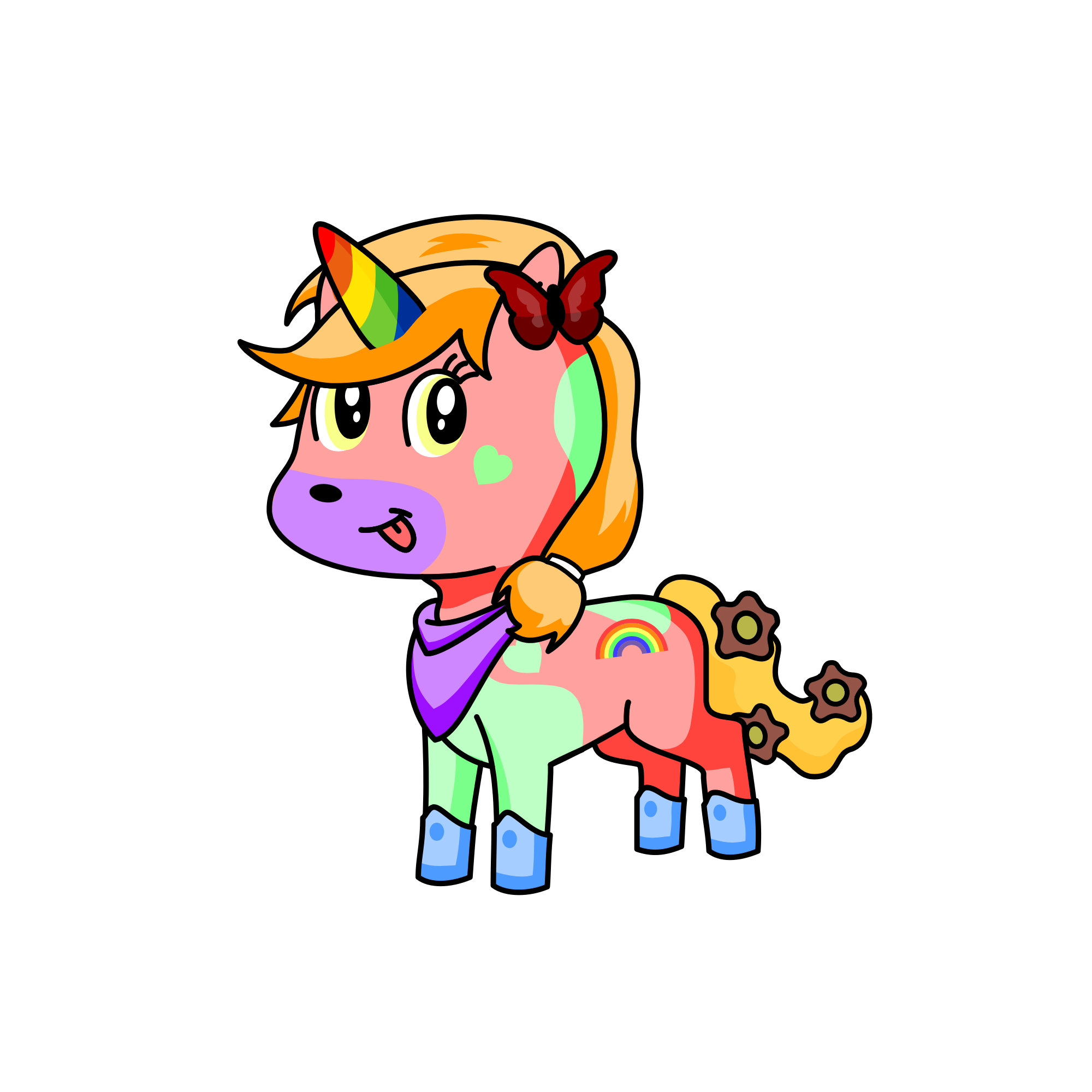 Rainbow, the unicorn