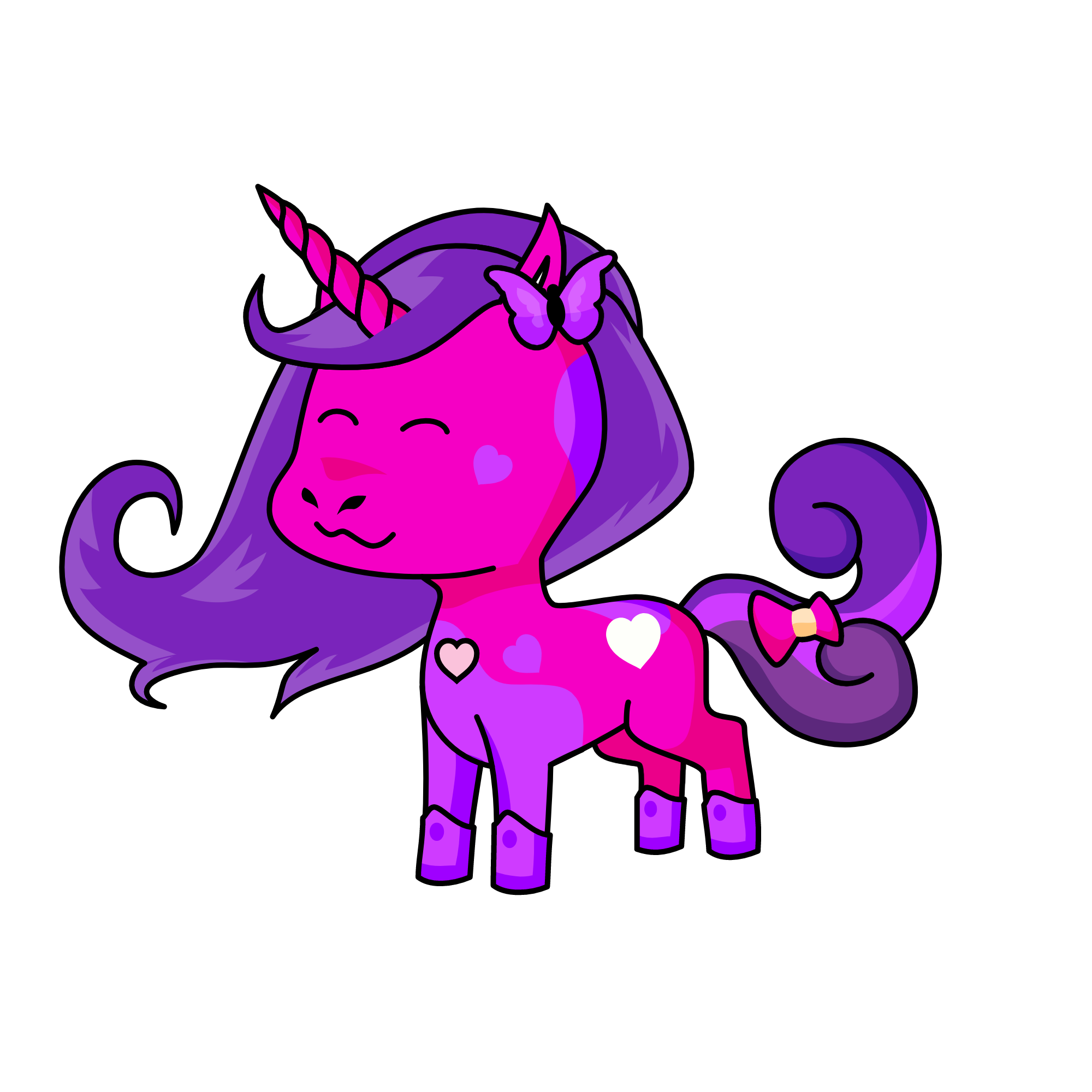pink love, the unicorn