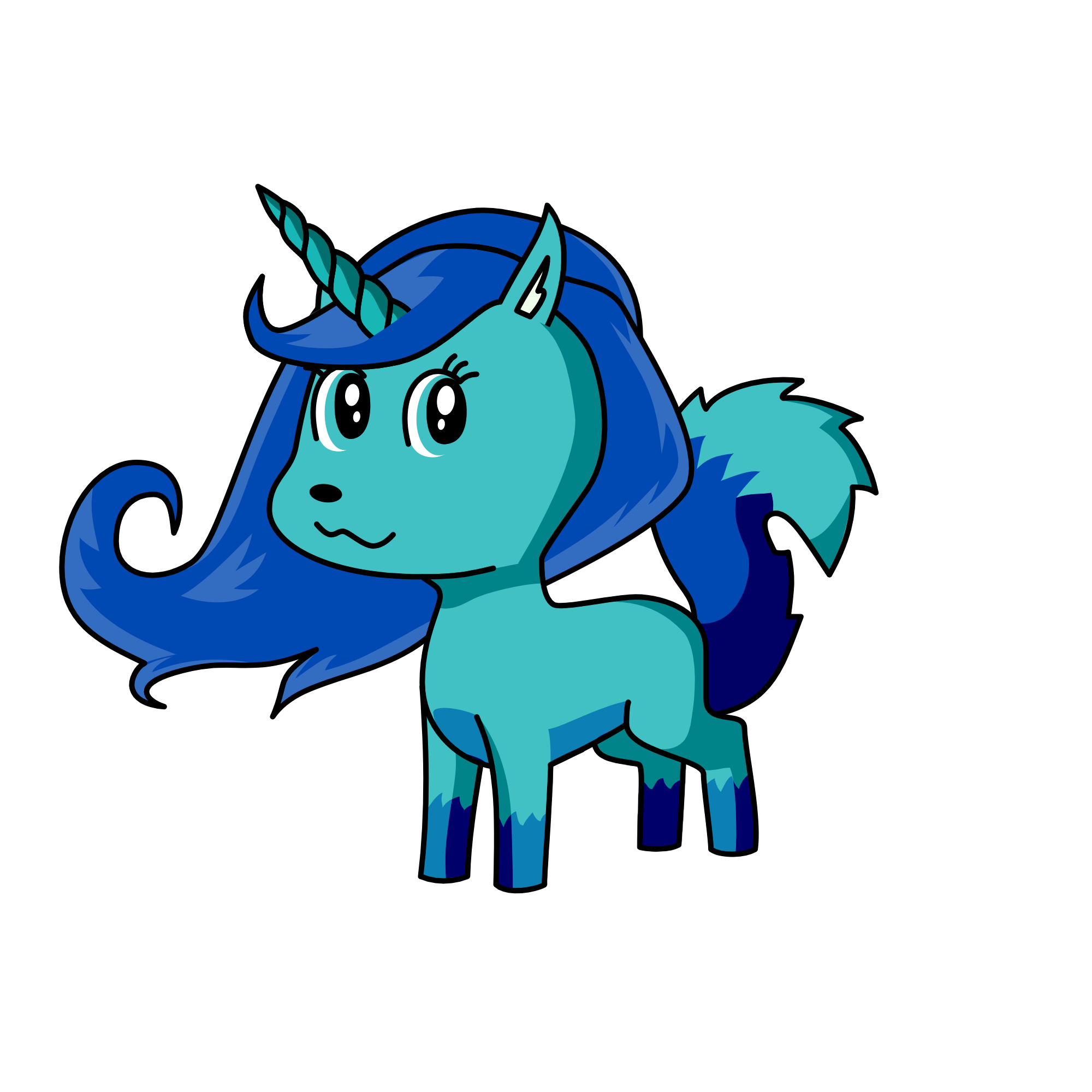 litel blue, the unicorn