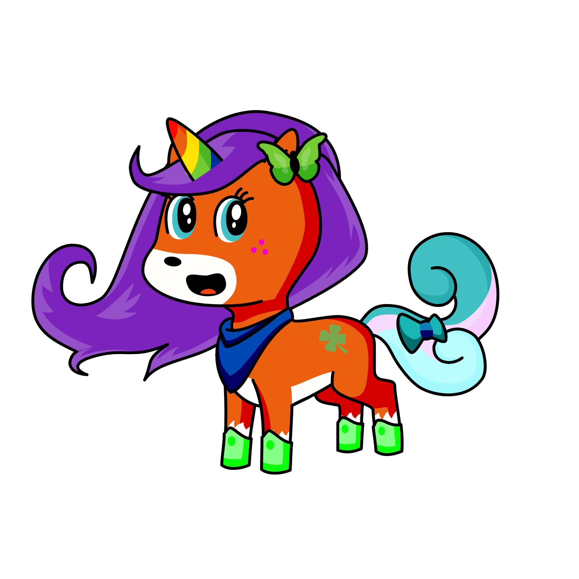 Rosy the fox, the unicorn