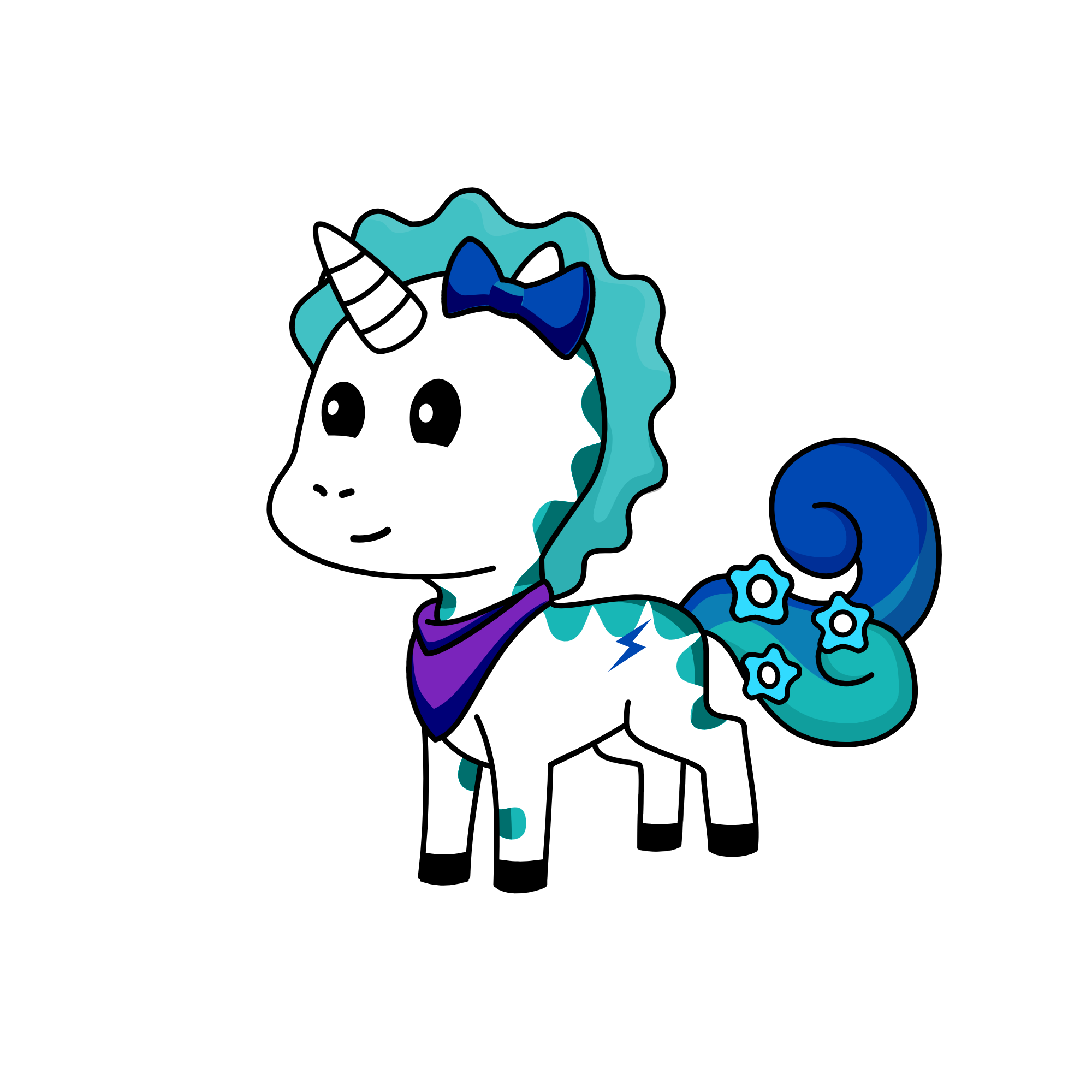 BlueHue, the unicorn