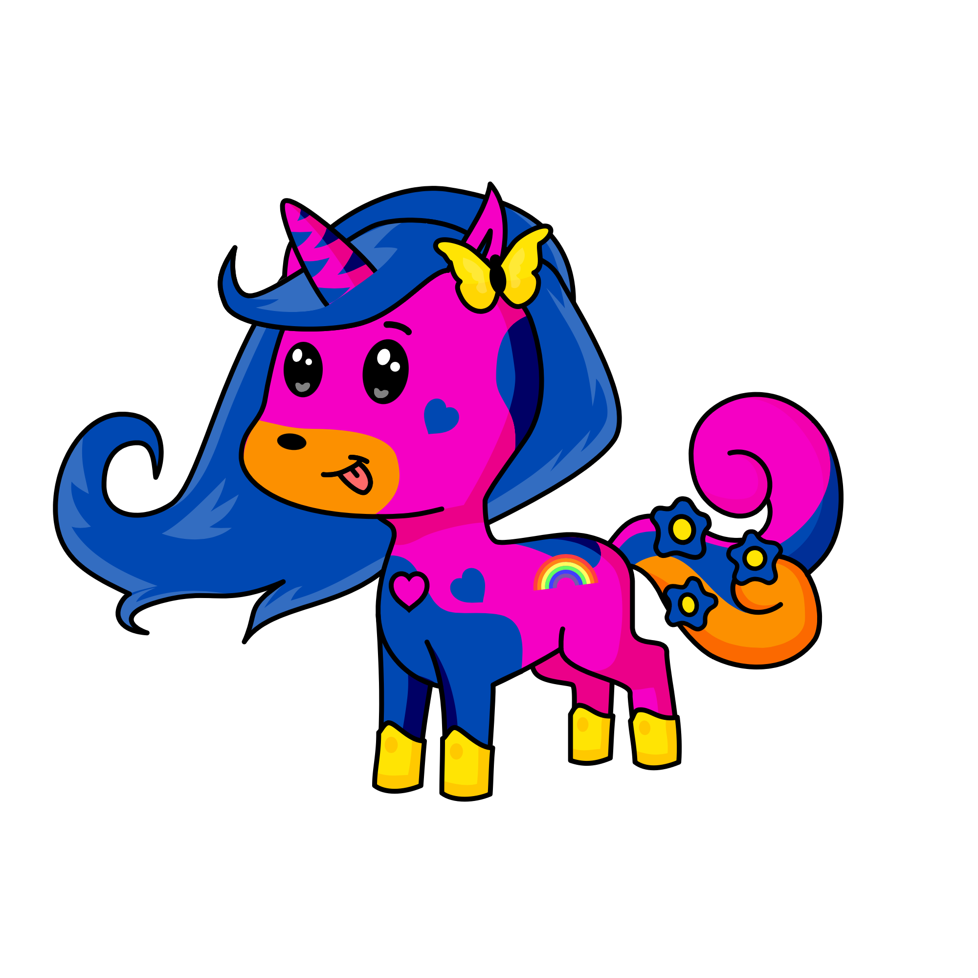 POWER RAINBOW, the unicorn