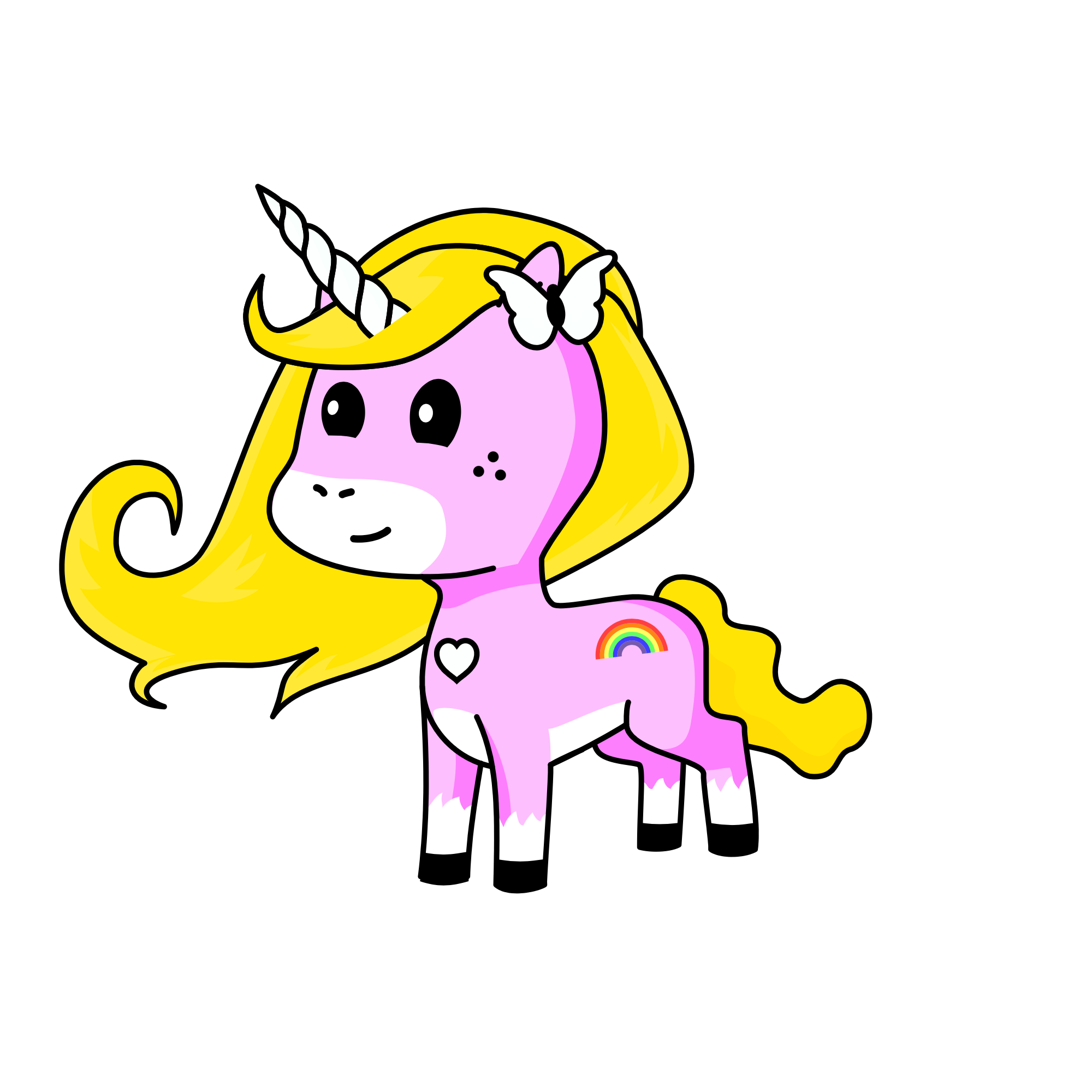 Yellowy, the unicorn