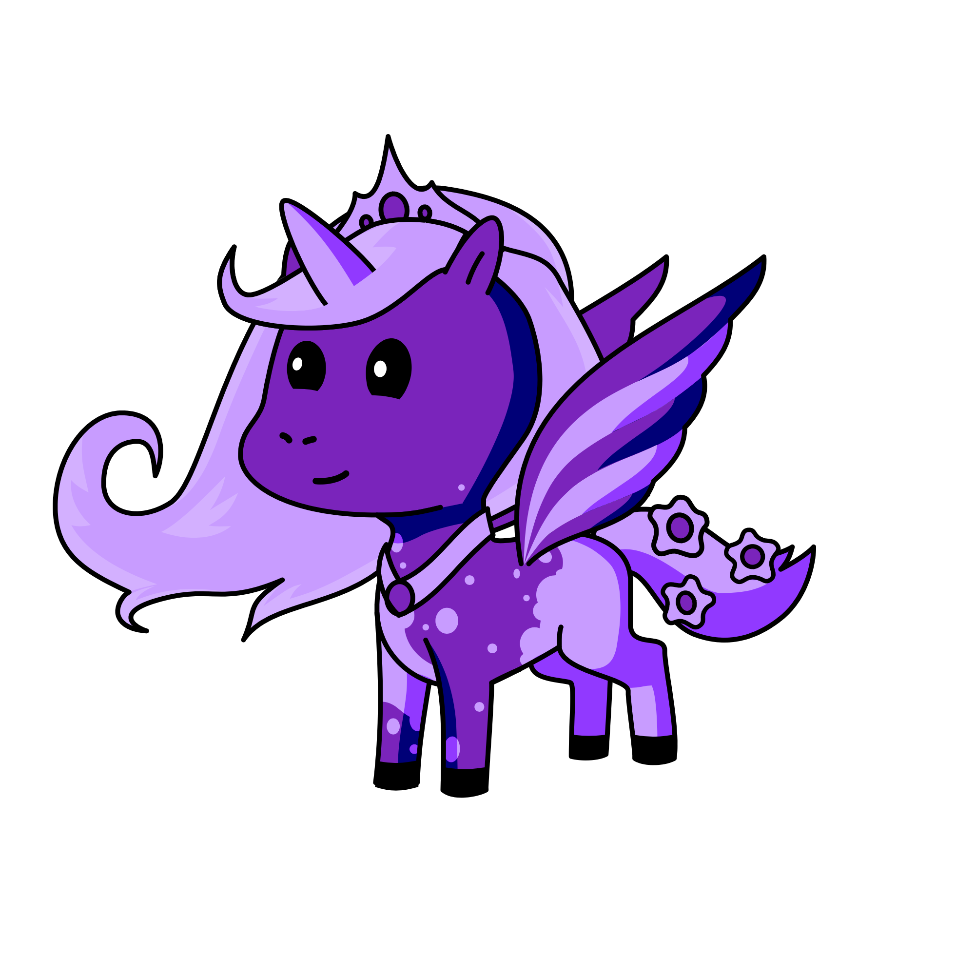 Purpley, the unicorn