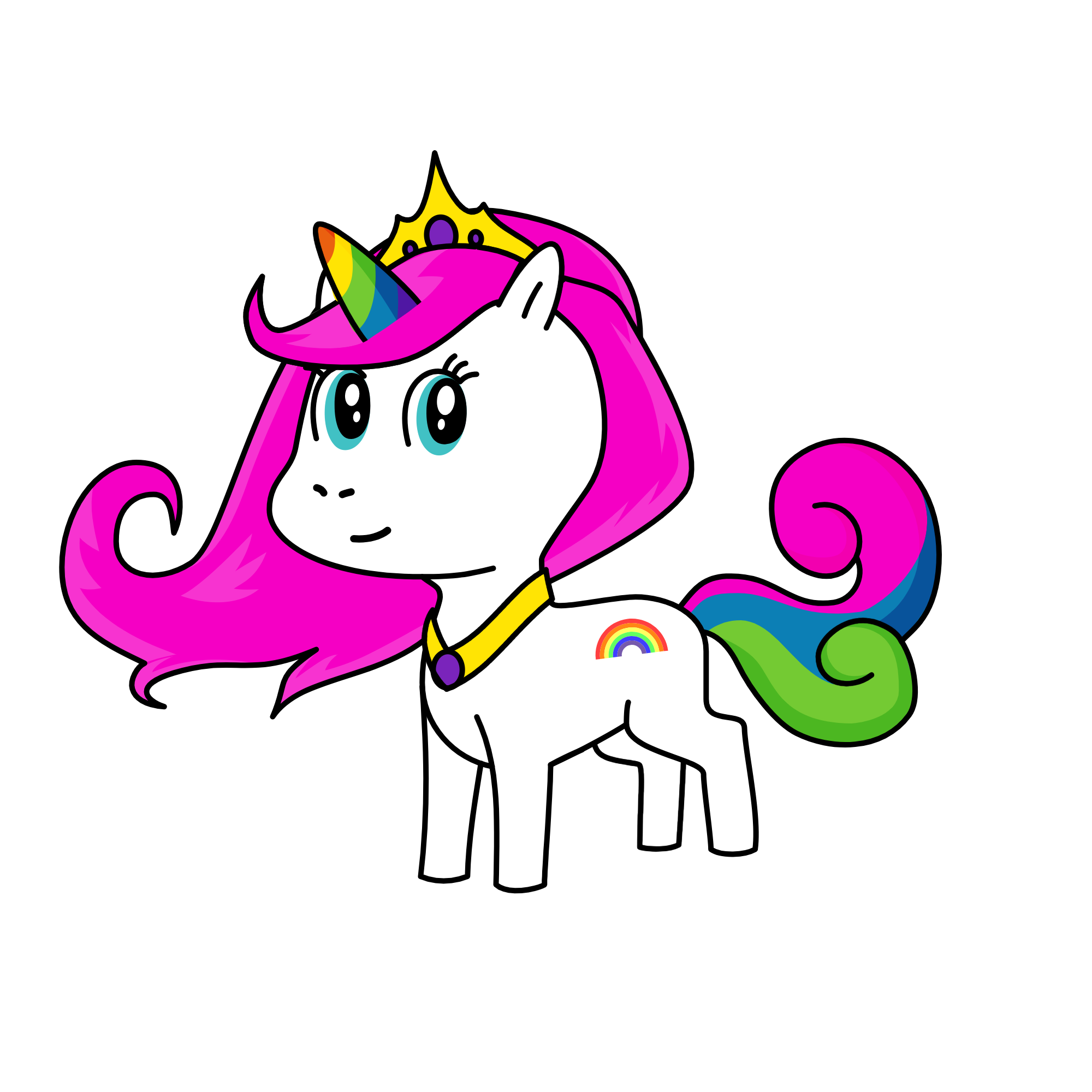 Rainbow beauty, the unicorn