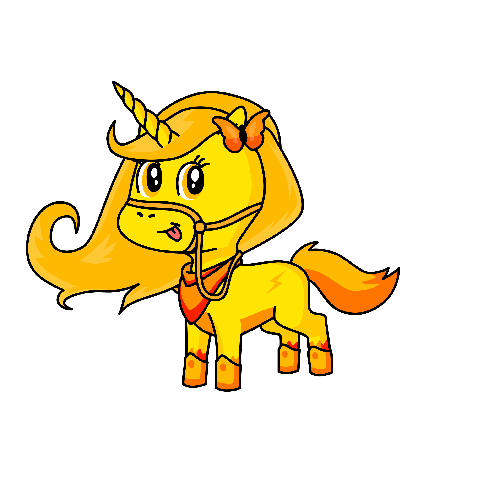 Goldy, the unicorn