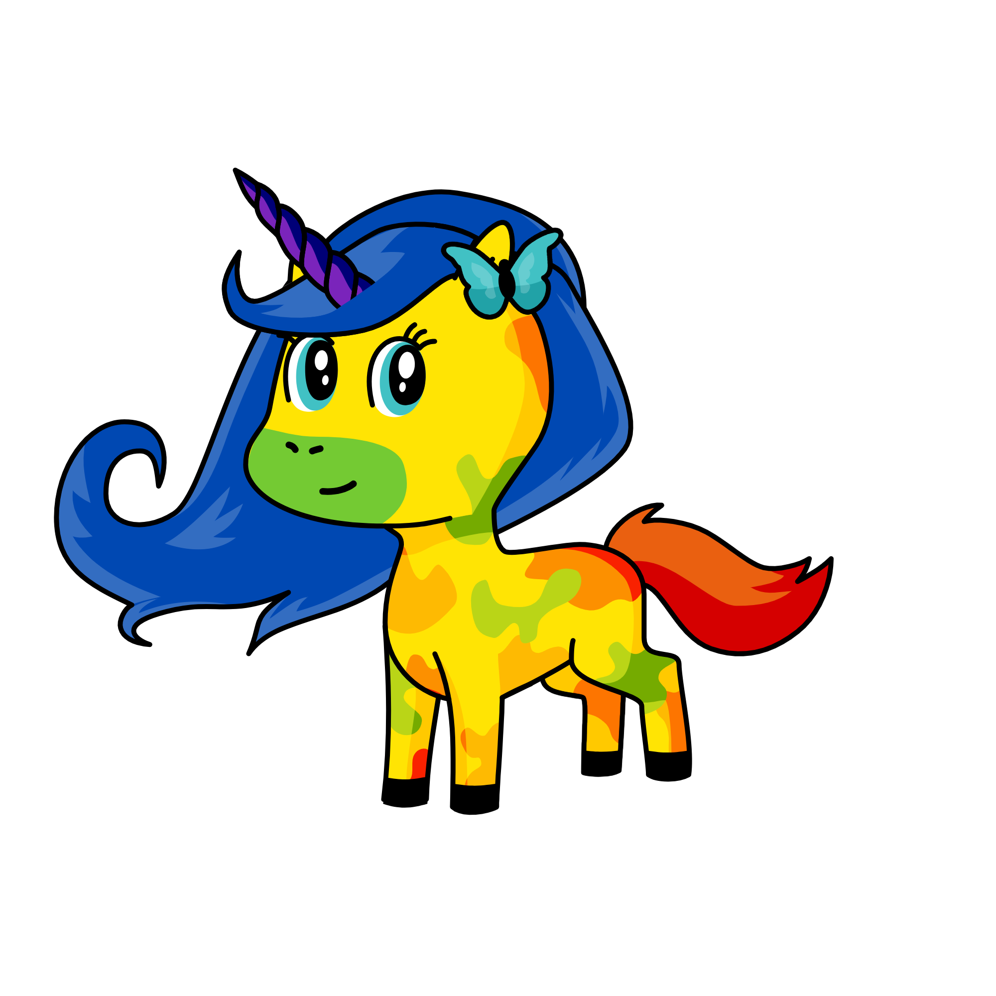 Rainbow, the unicorn
