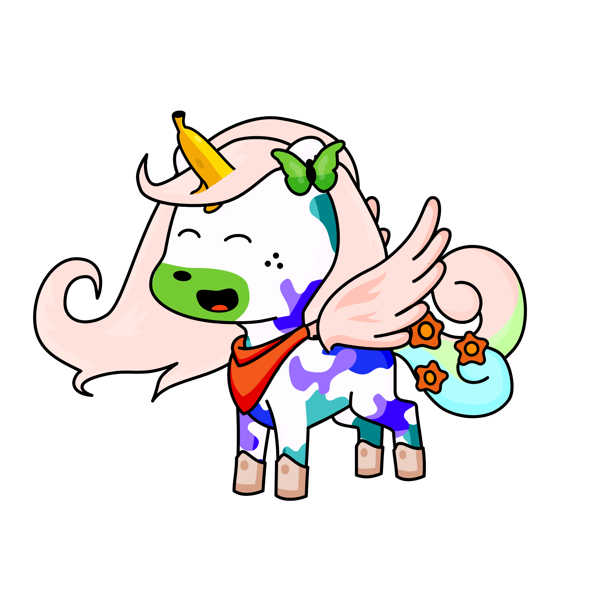 rara rainbo, the unicorn