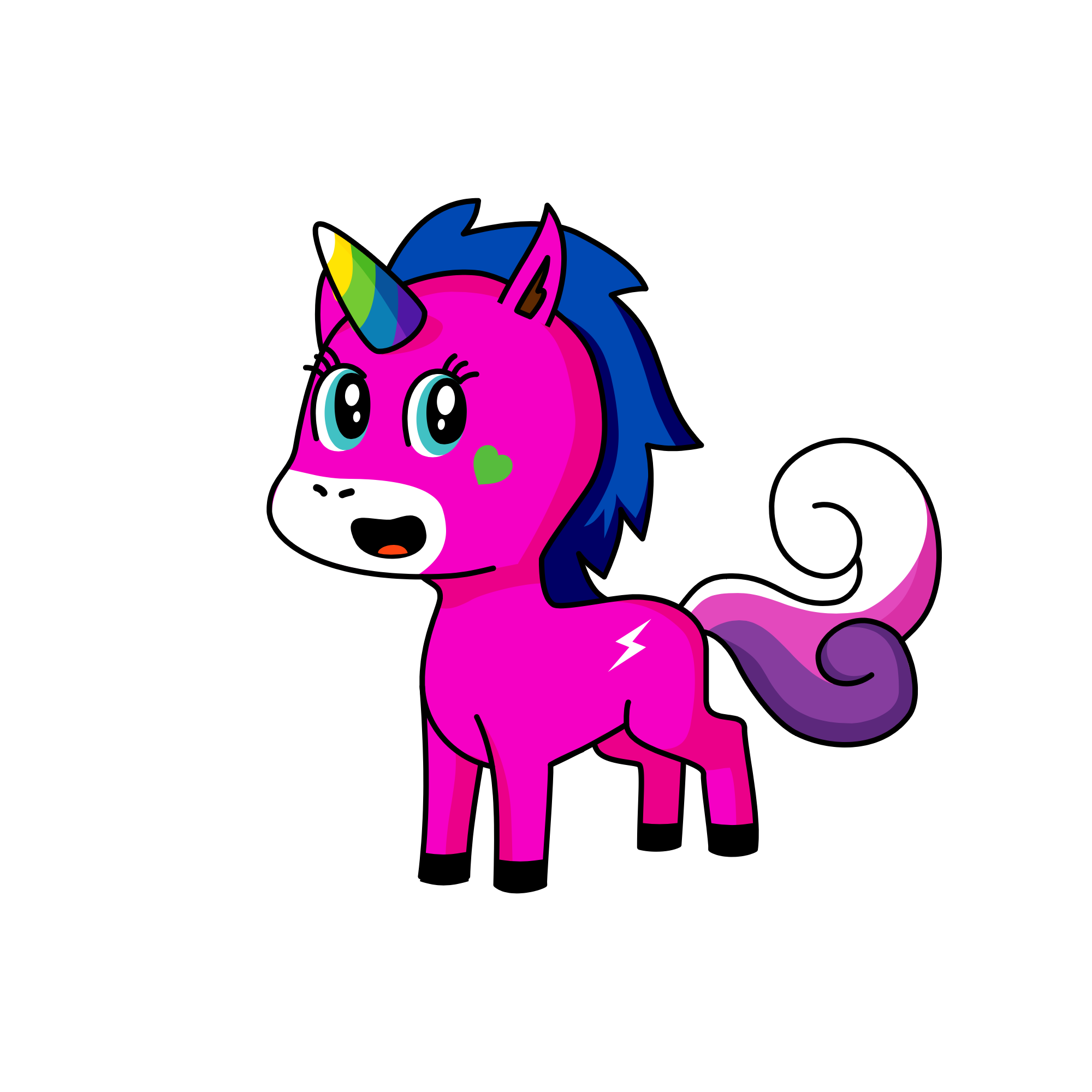 Rainbow, the unicorn