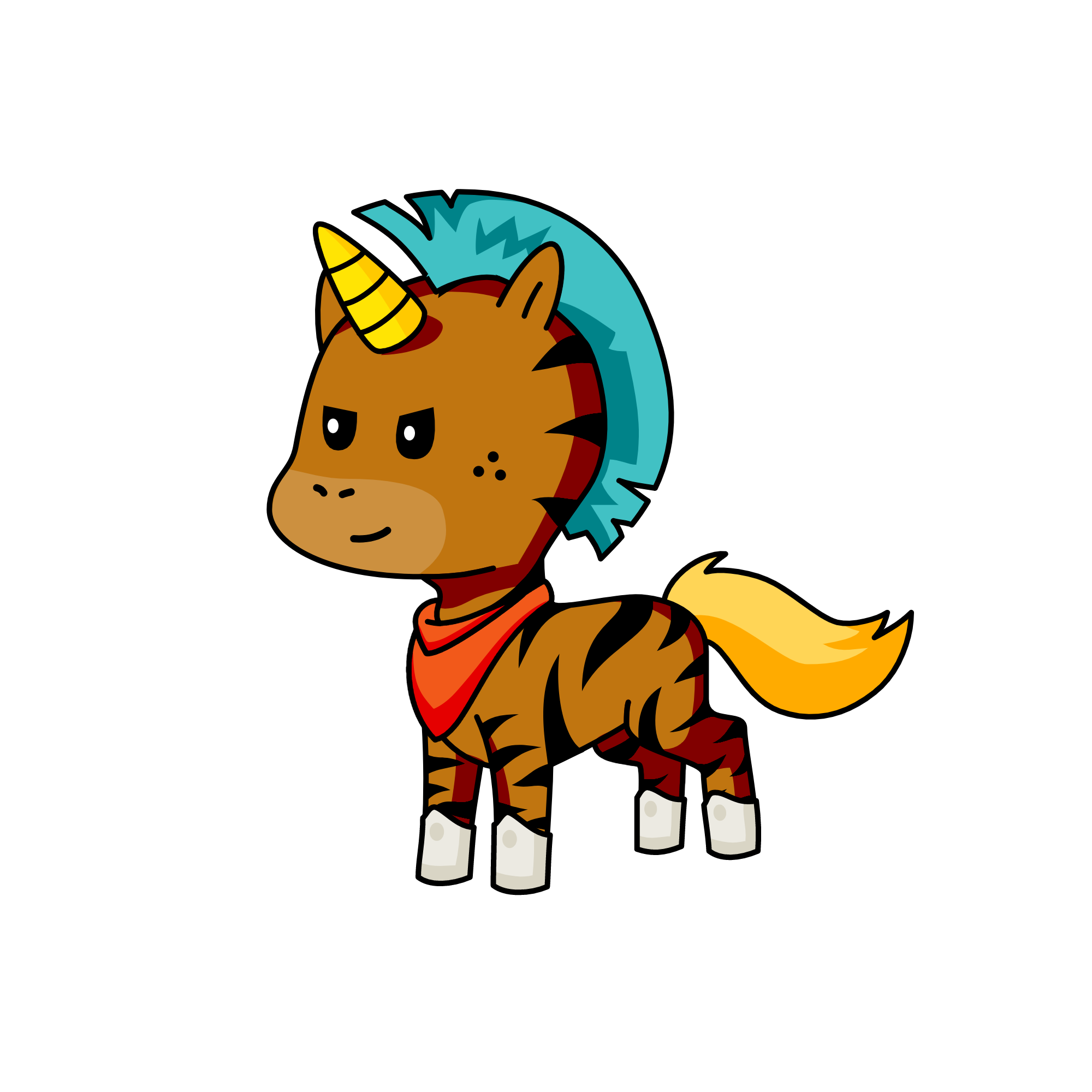 zebra, the unicorn