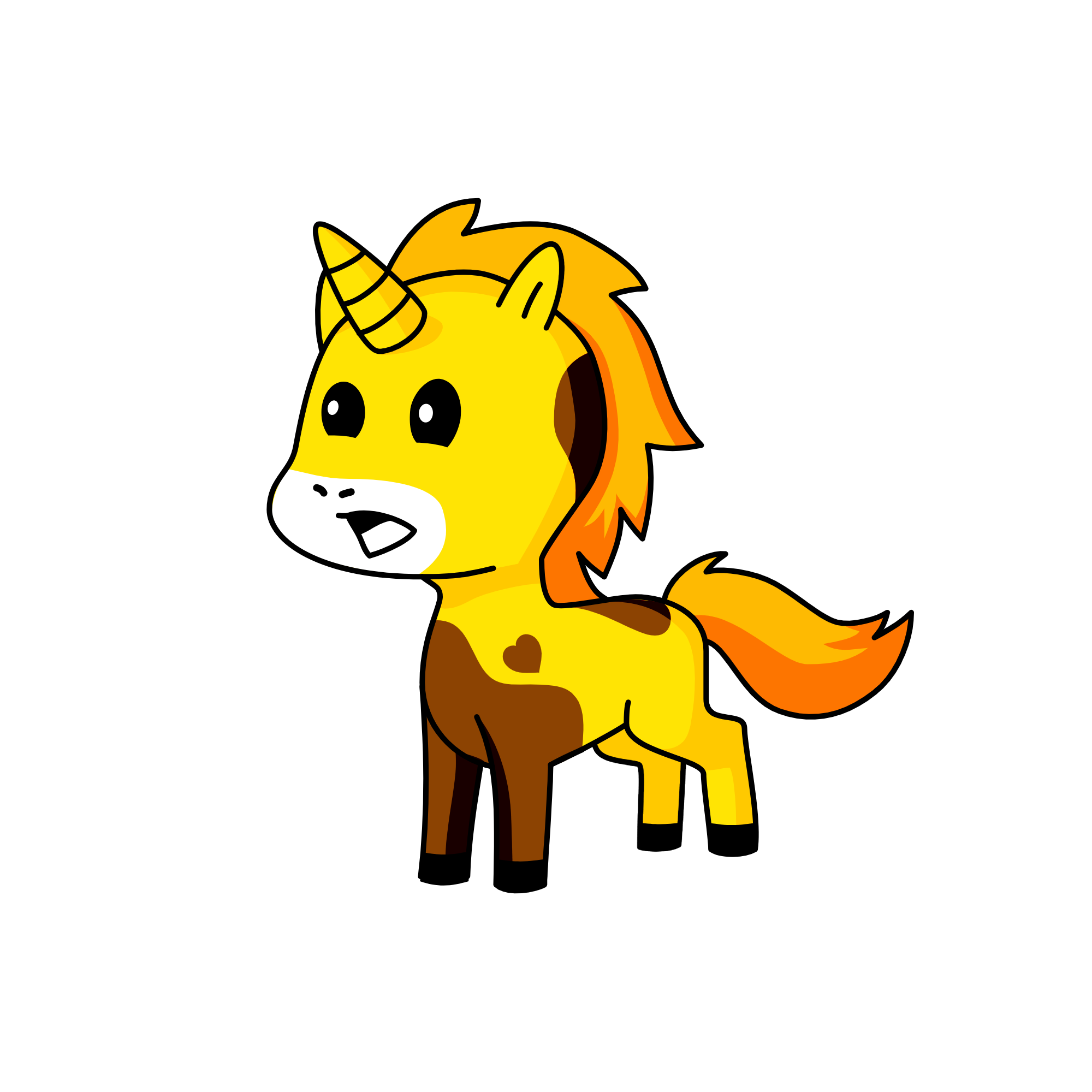 sponge paw square pants, the unicorn