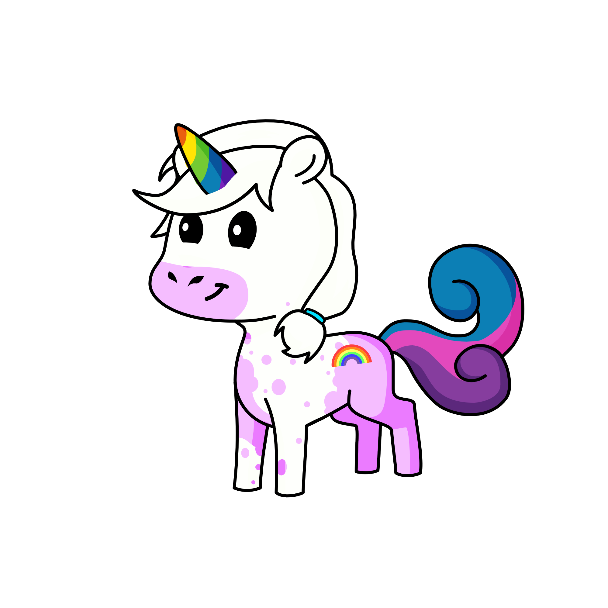 Rainbow universe, the unicorn