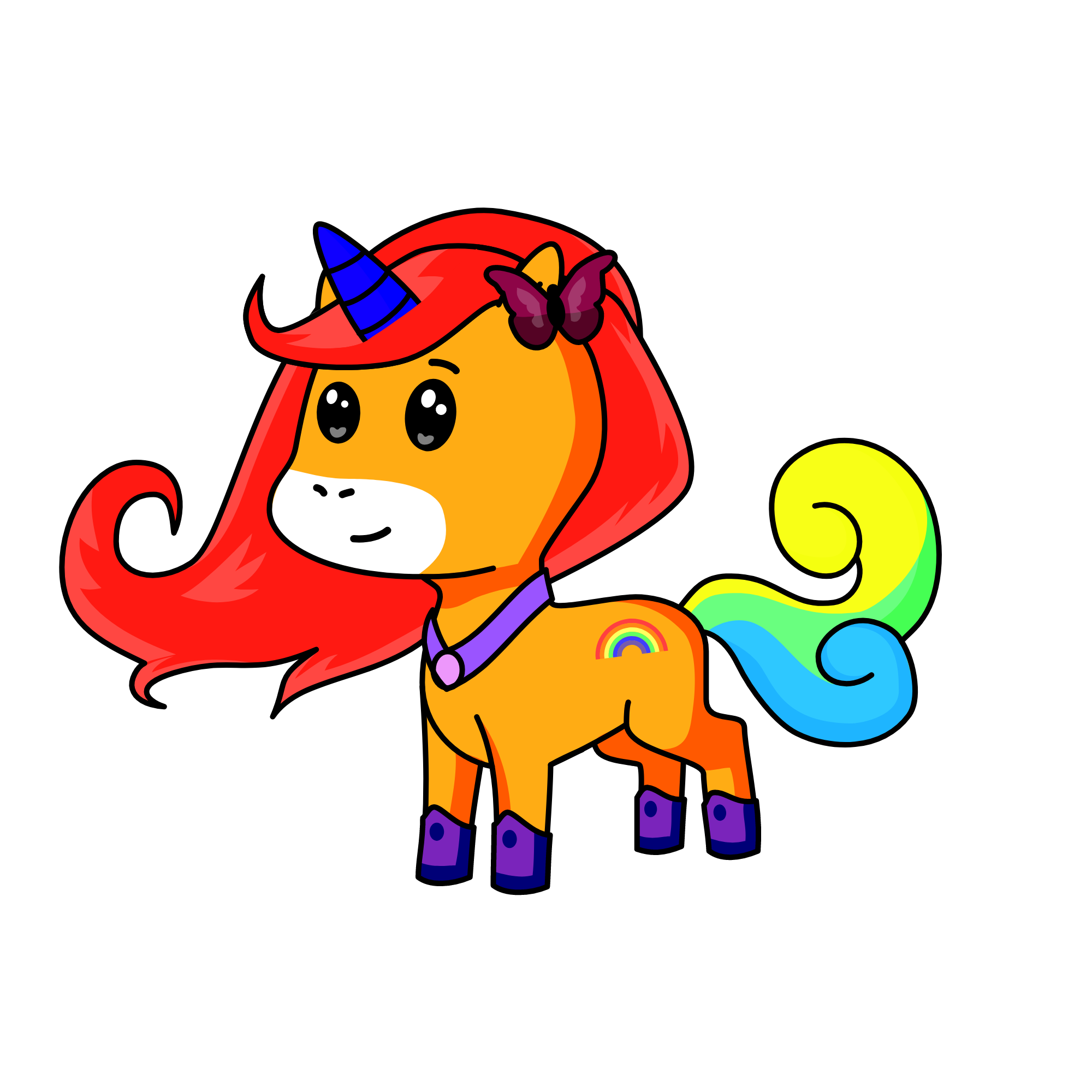 Princess Rainbow Butterfly, the unicorn