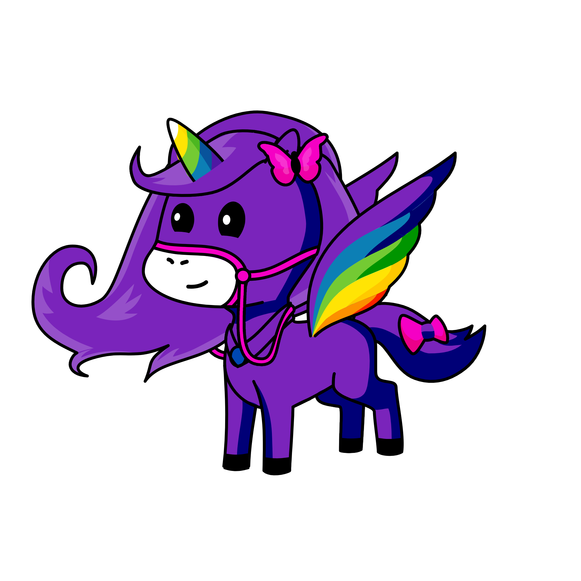 Rainbow, the unicorn