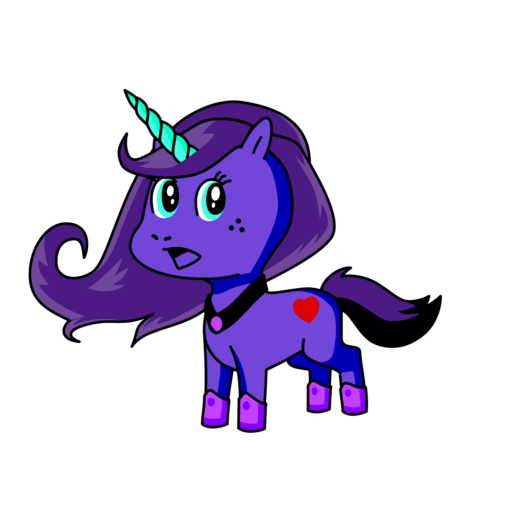 midnight sparkle not wings, the unicorn