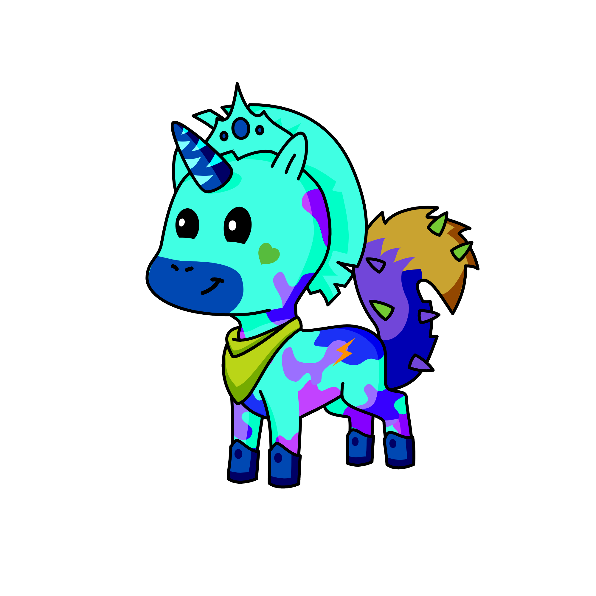 blueflash, the unicorn