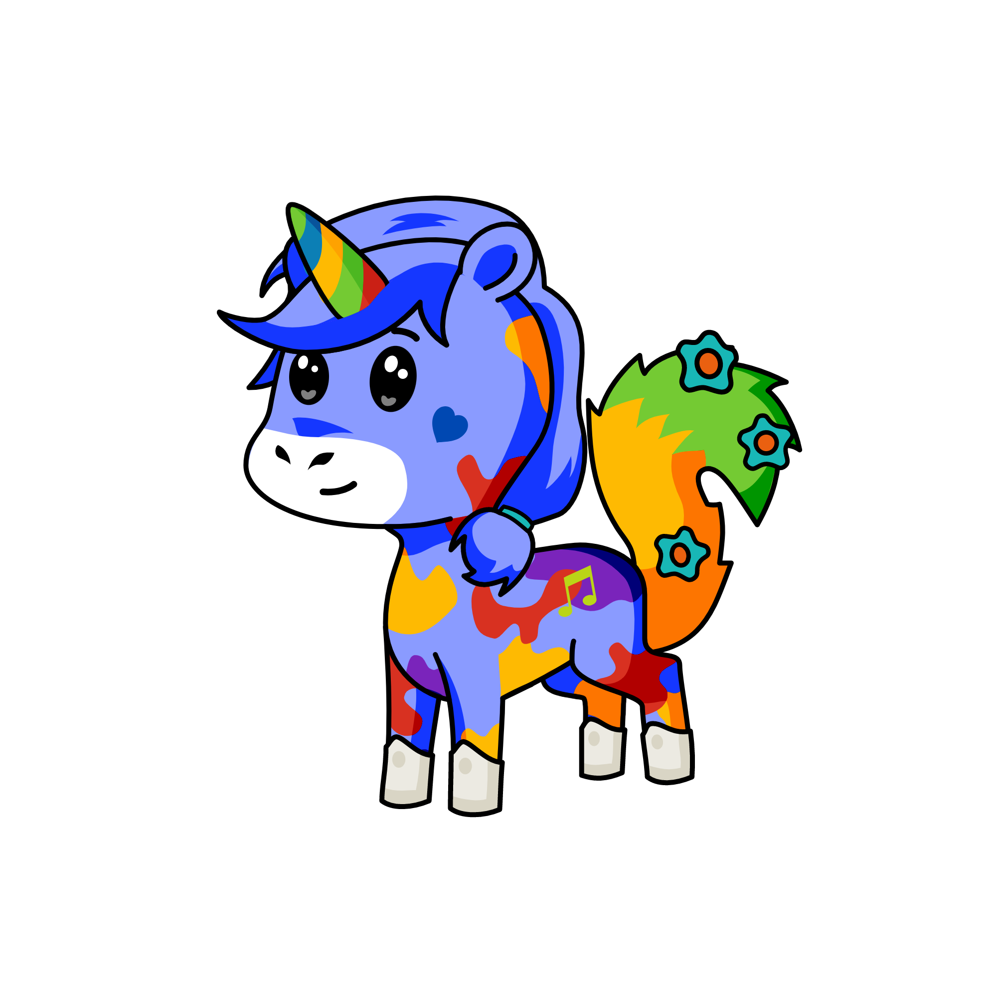 cute, the unicorn