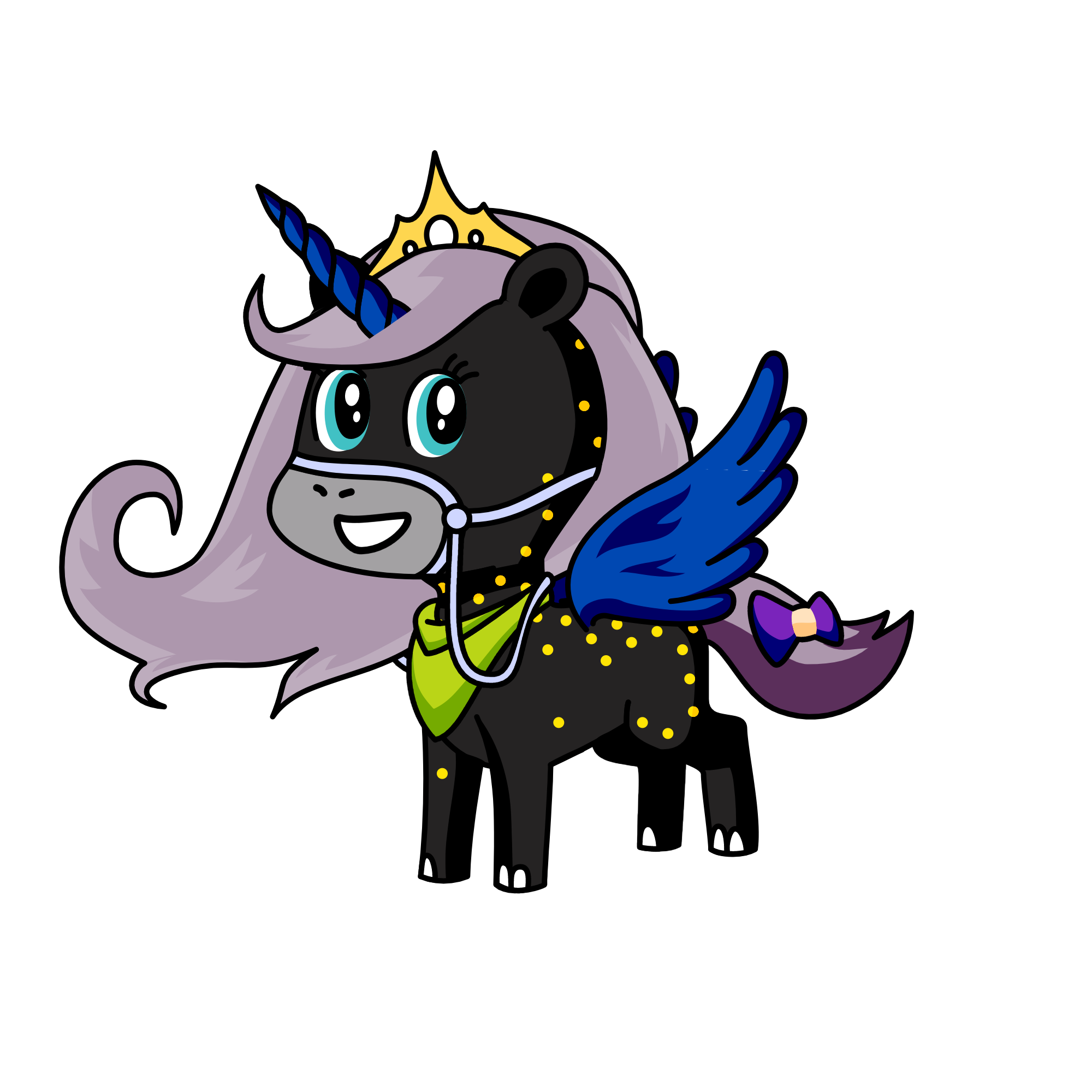 Darkie Queen, the unicorn