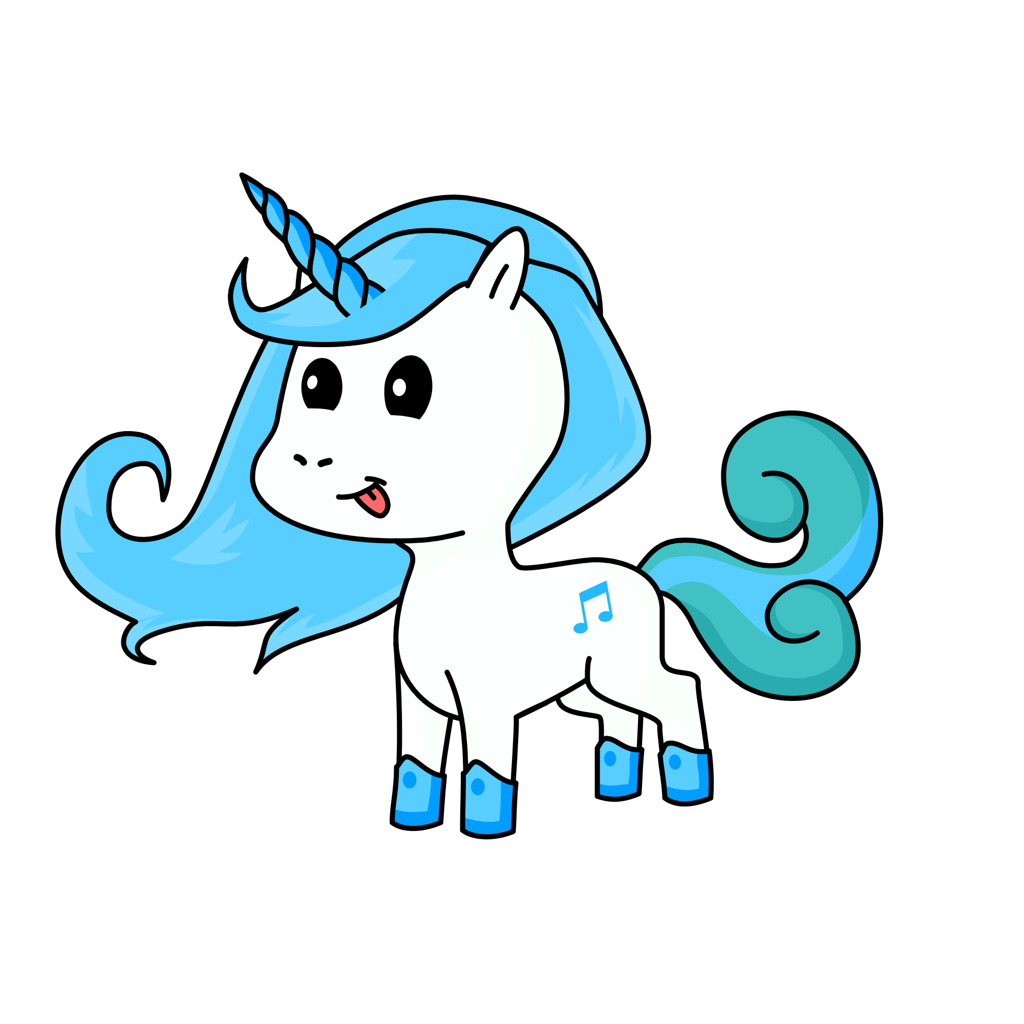 Snow fairy, the unicorn