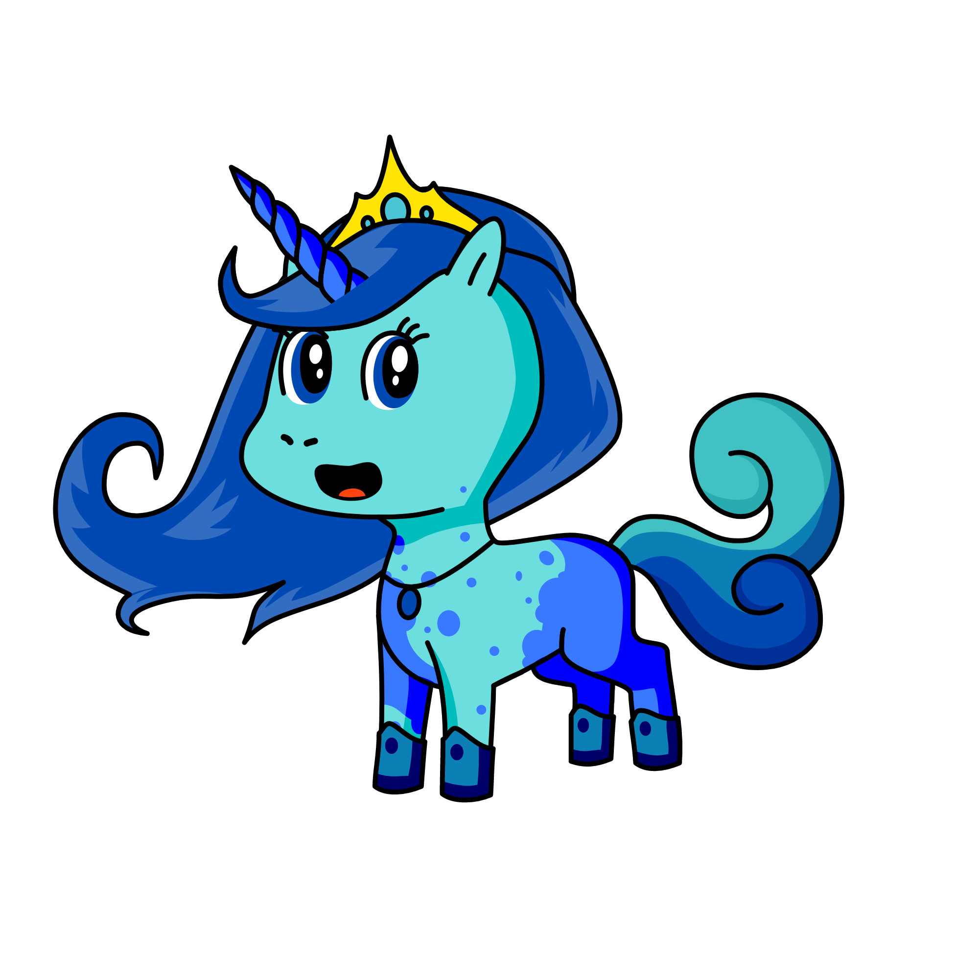 Sapphire, the unicorn