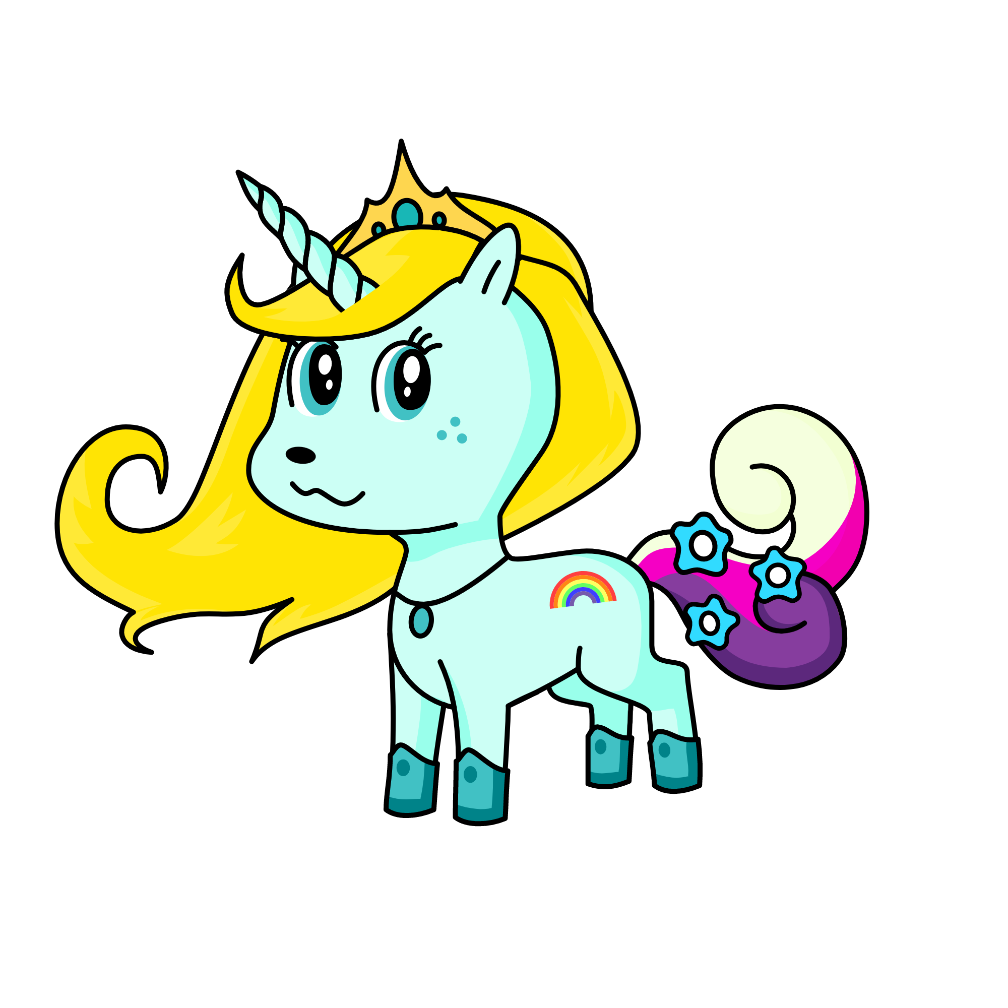 princess minty-emerald-corn, the unicorn