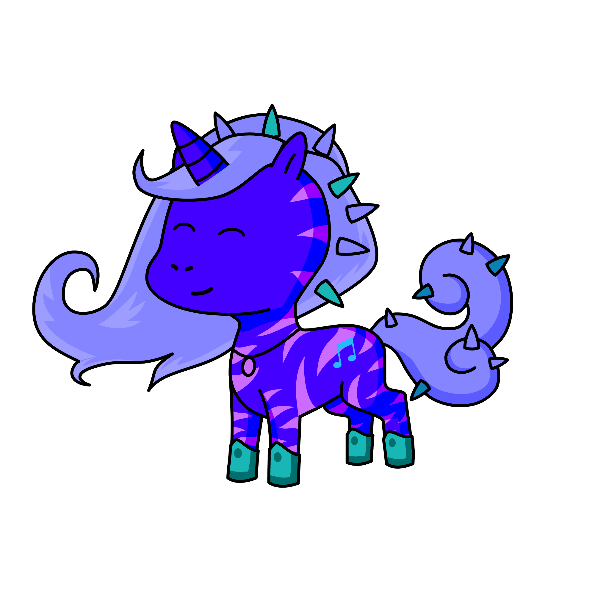 Princess Blue Music, the unicorn