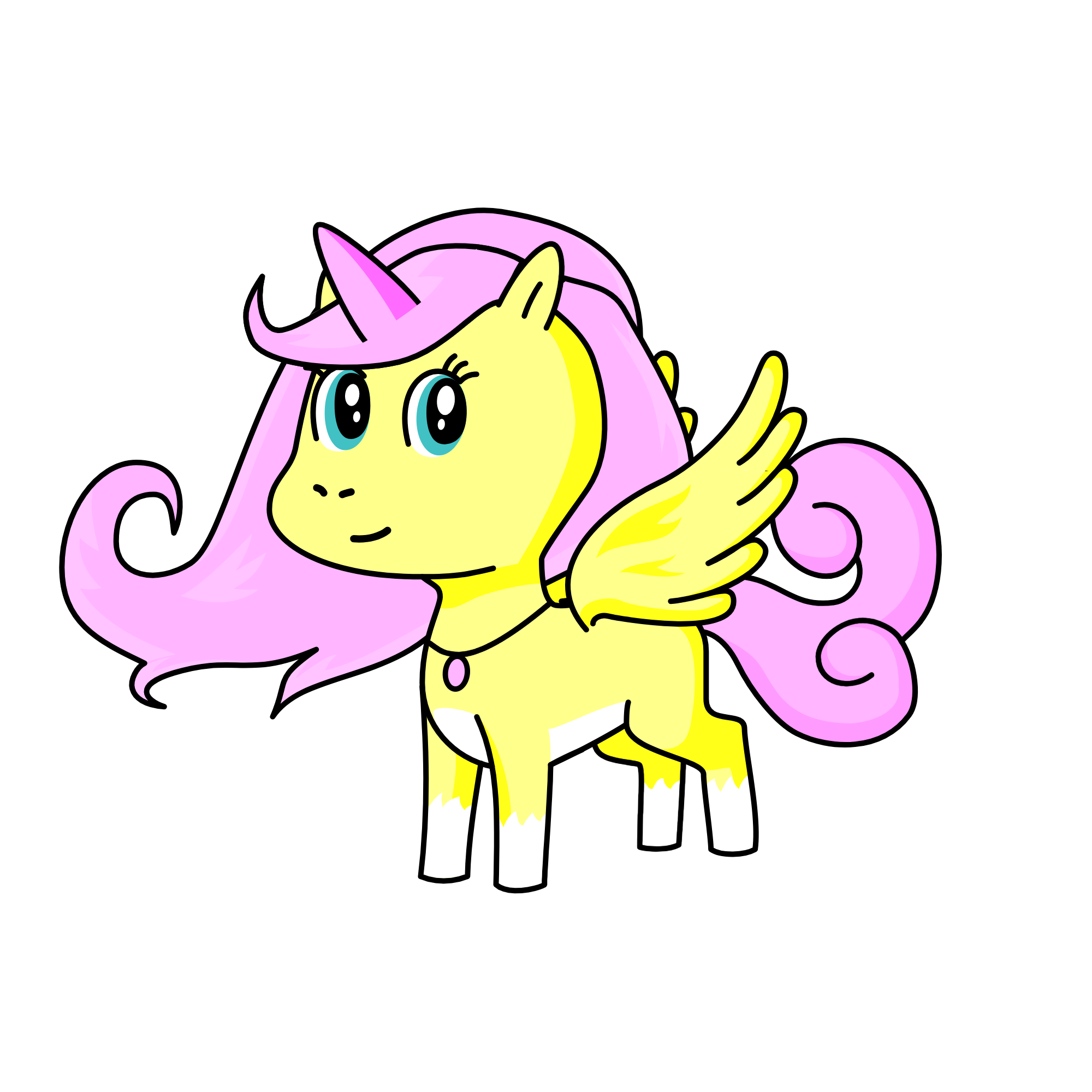 Fluttershy, the unicorn