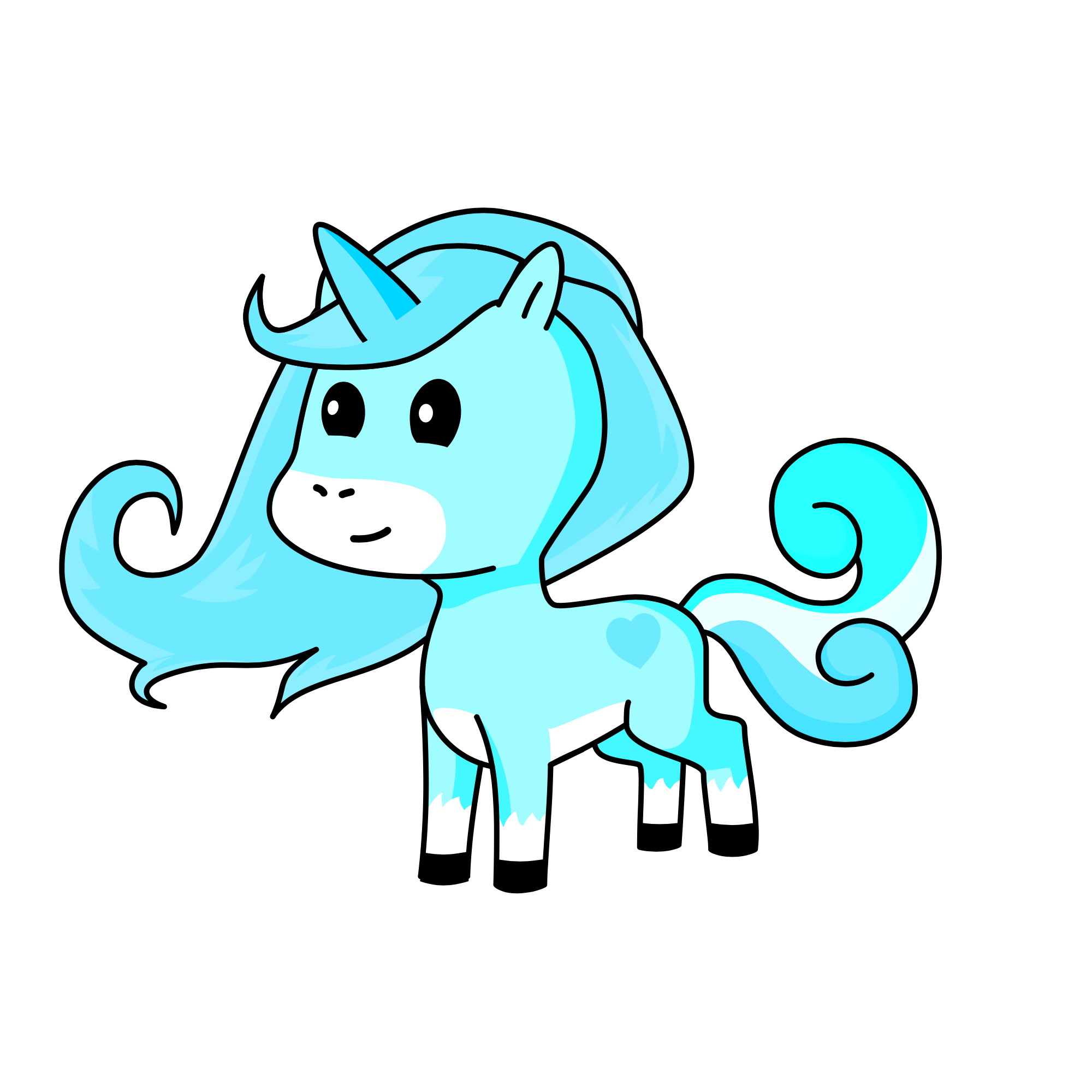 snowy, the unicorn