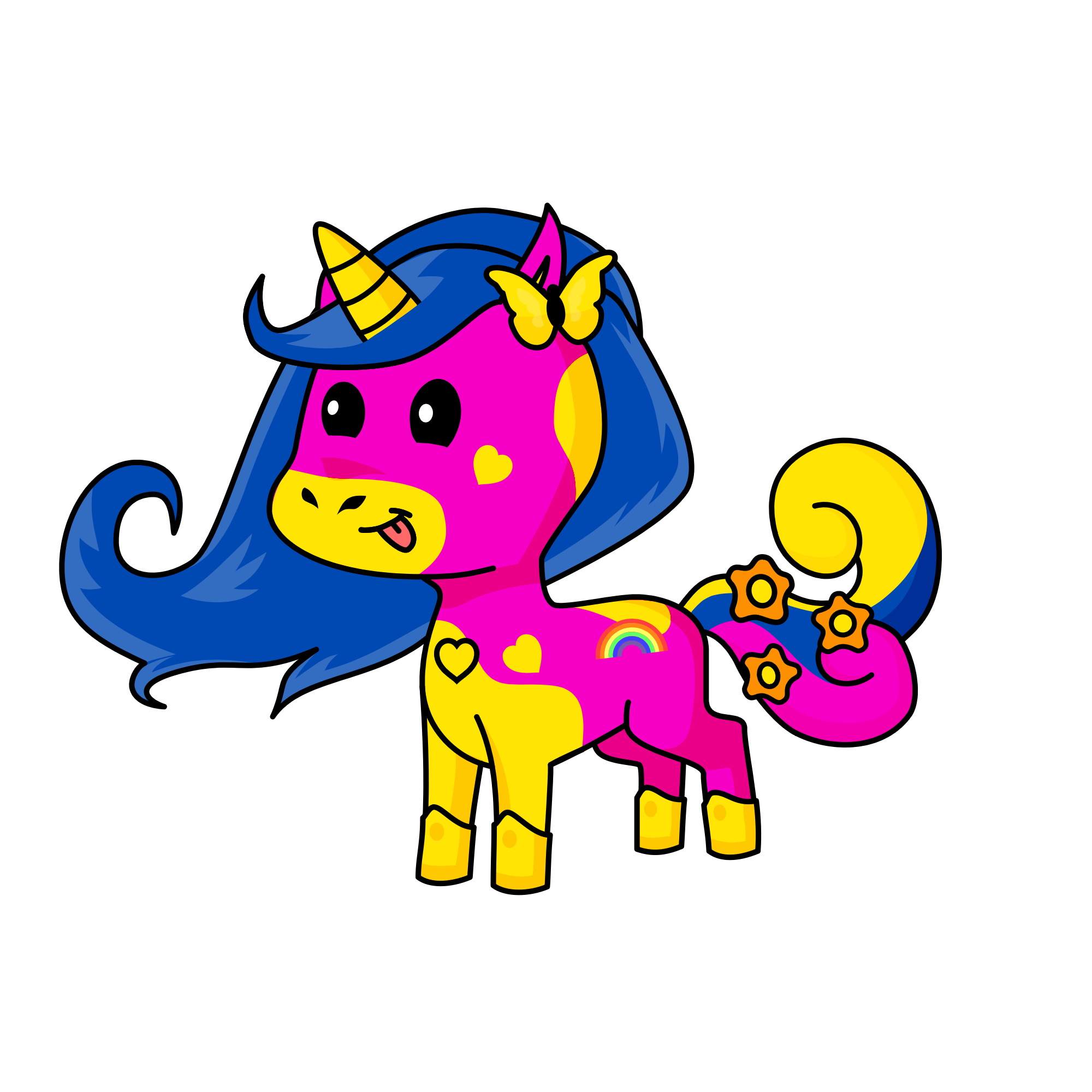 POWER RAINBOW, the unicorn