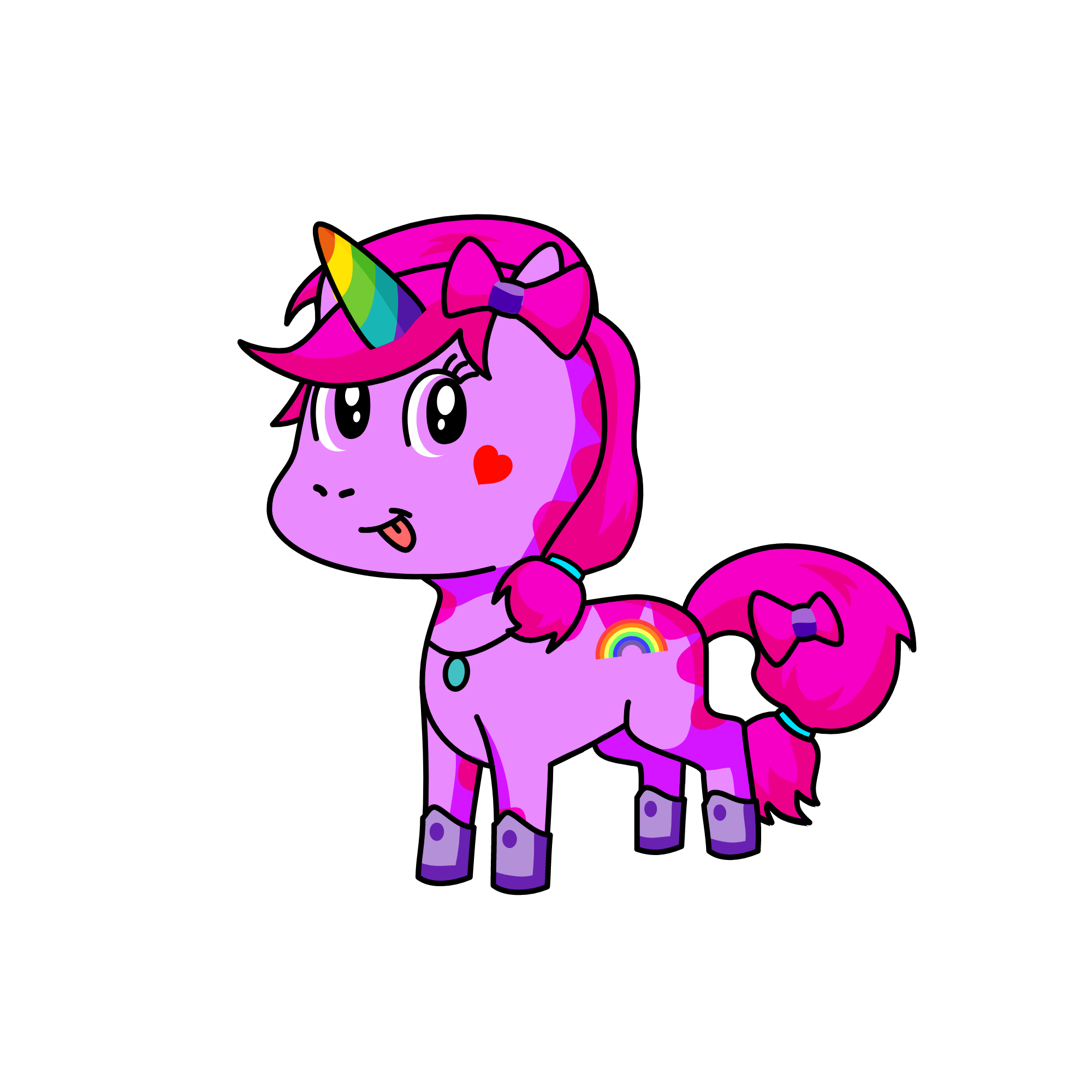 Rainbow dash, the unicorn