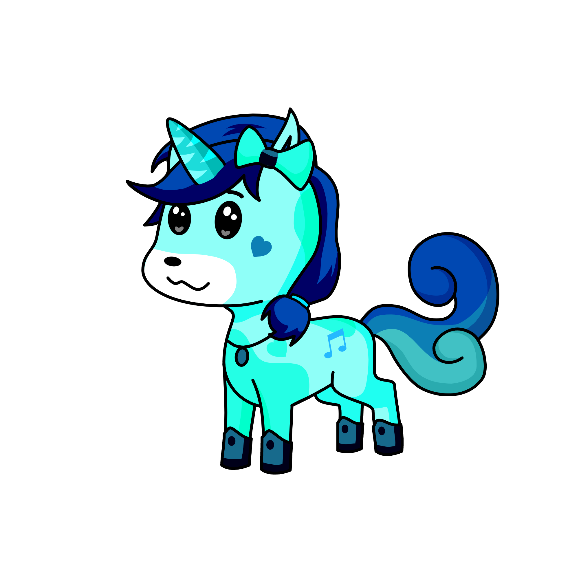 Bluey, the unicorn