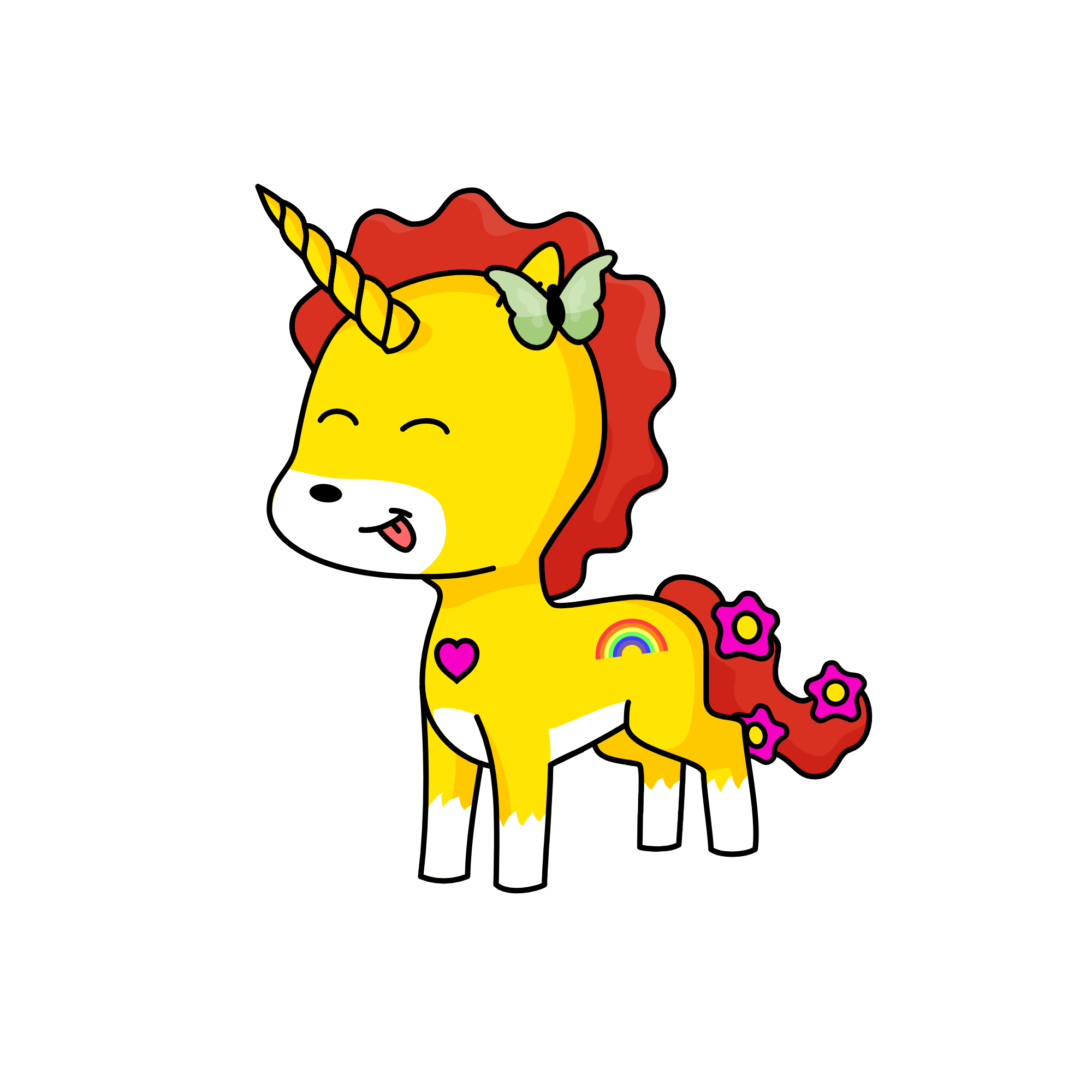 Roses , the unicorn