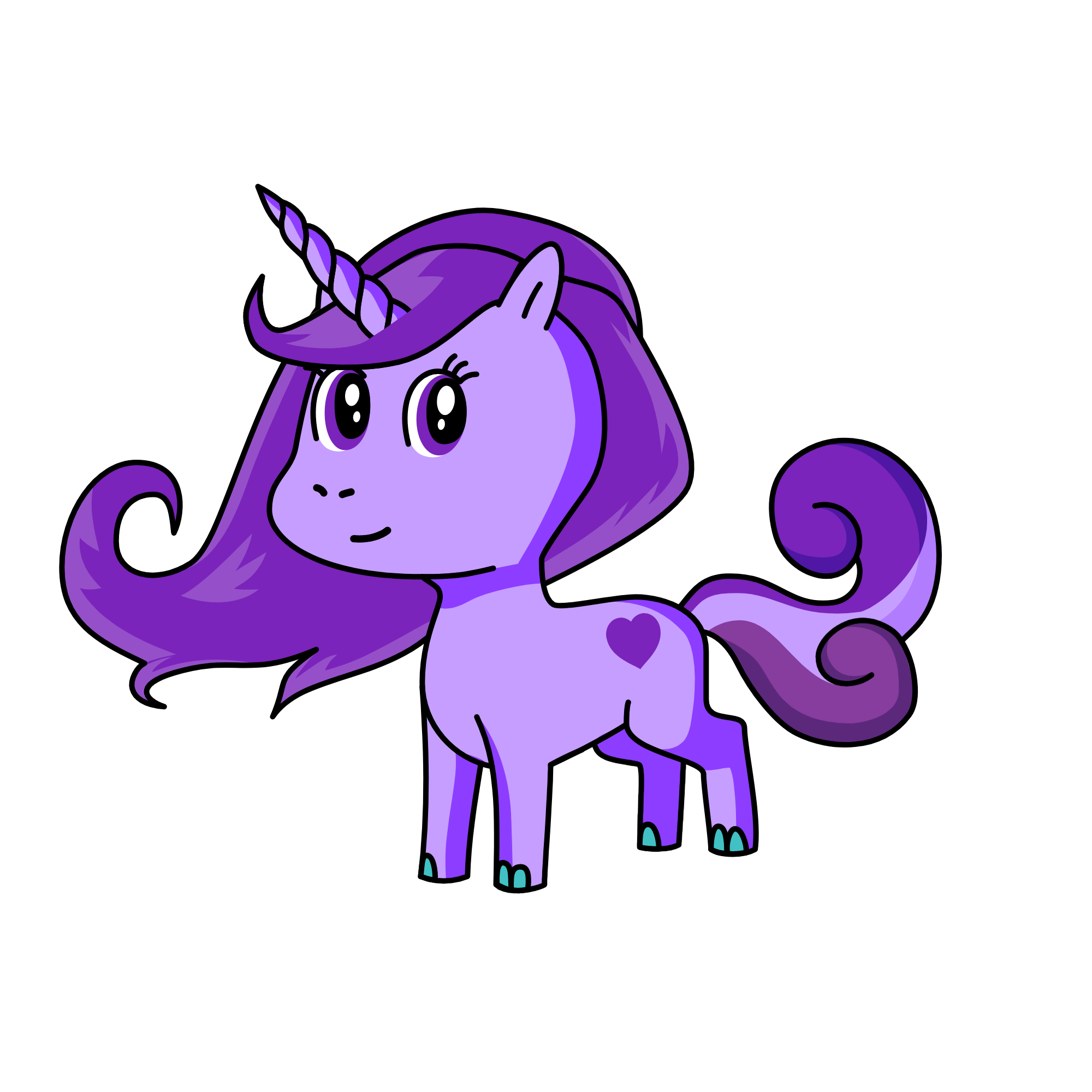 Purple Heart, the unicorn