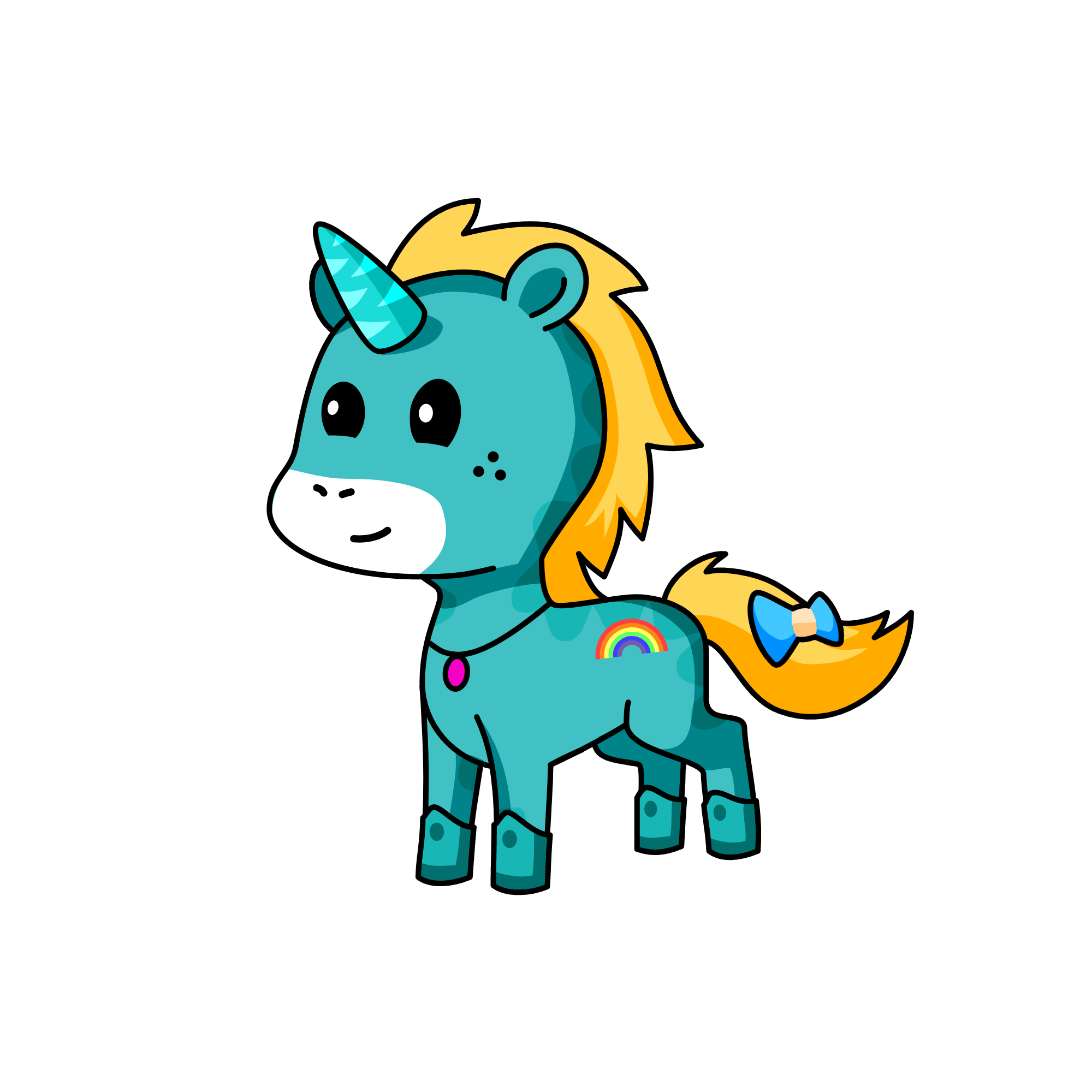 blue, the unicorn