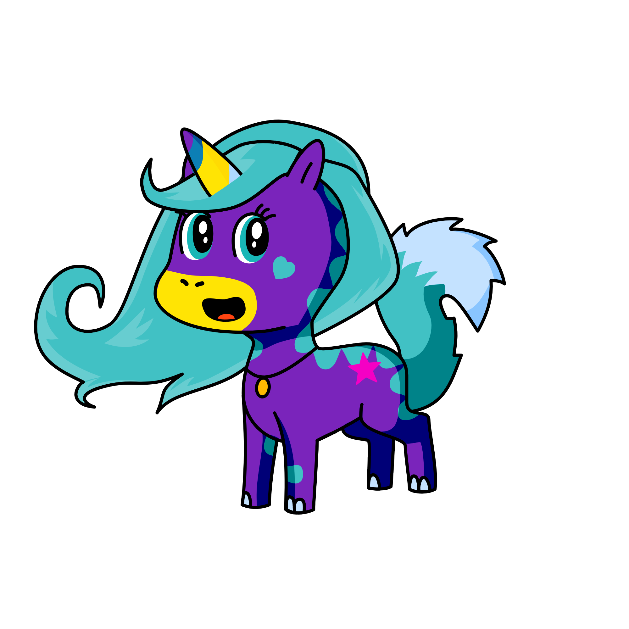 bluey, the unicorn