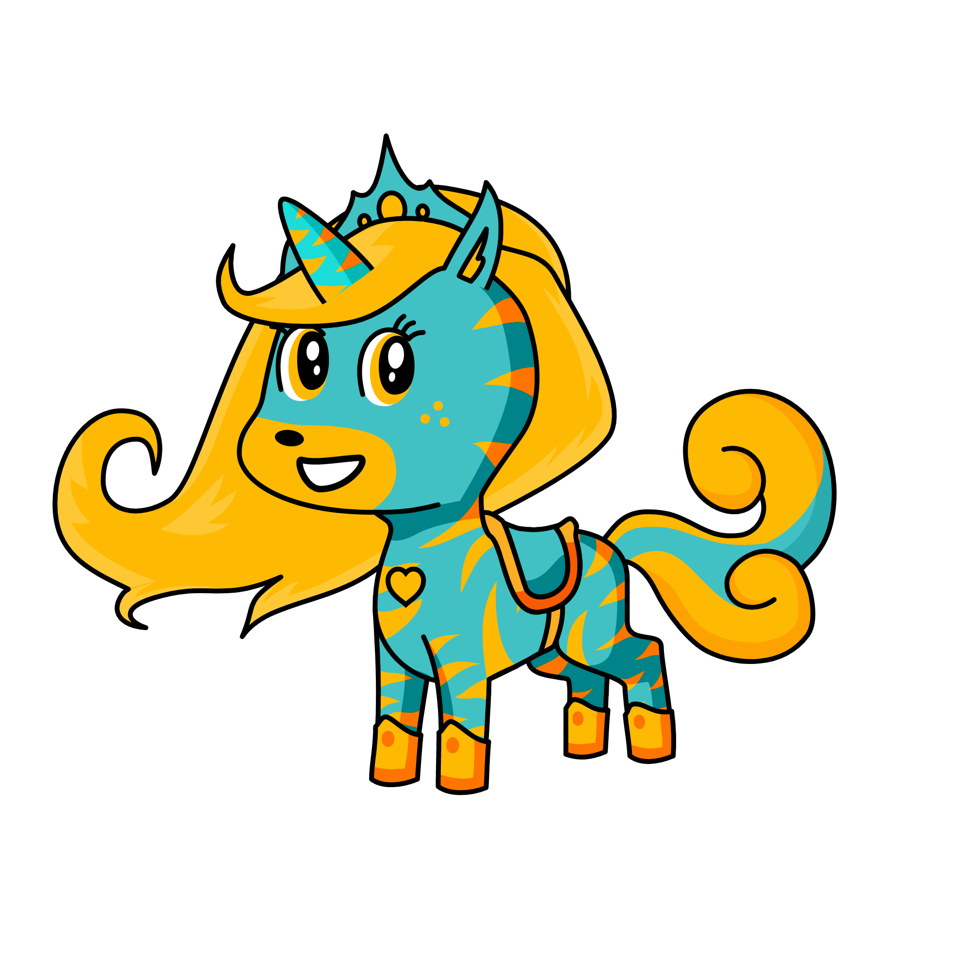 golden, the unicorn
