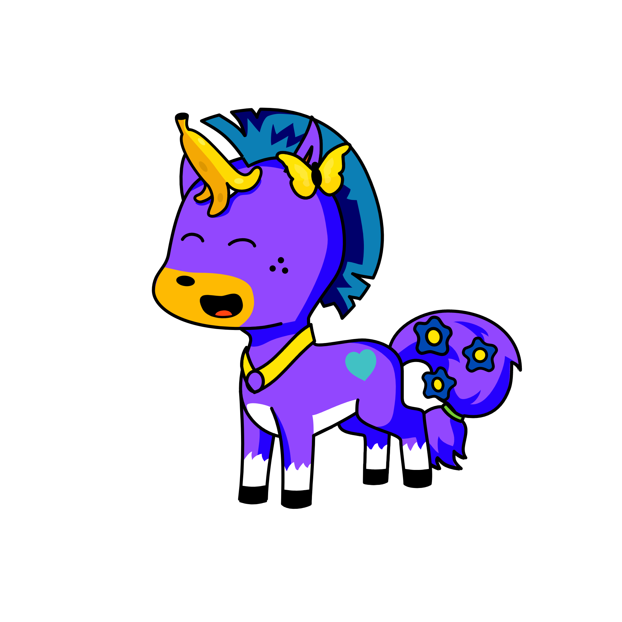 Blueberry Banana Smoothie, the unicorn