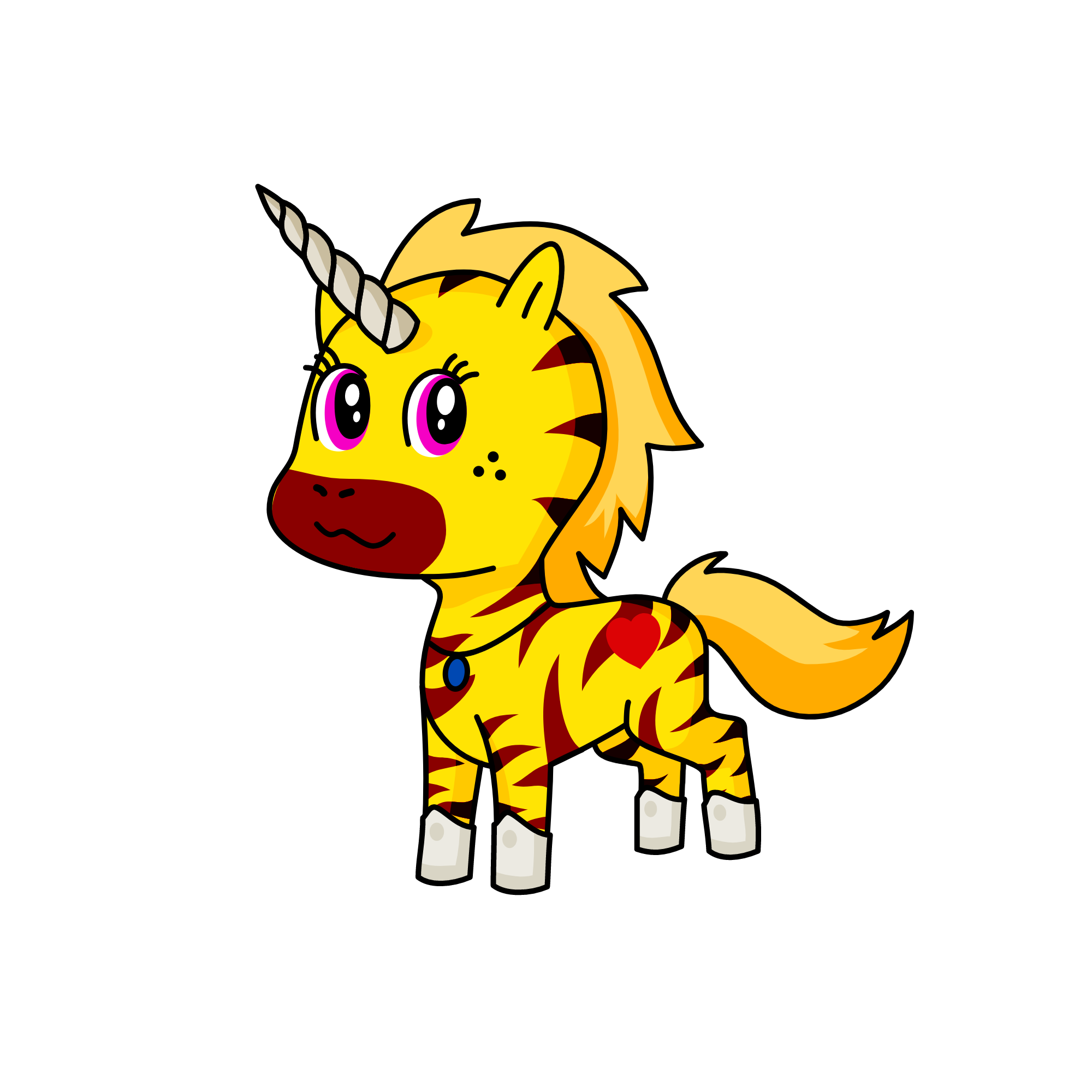 Queen Banana, the unicorn