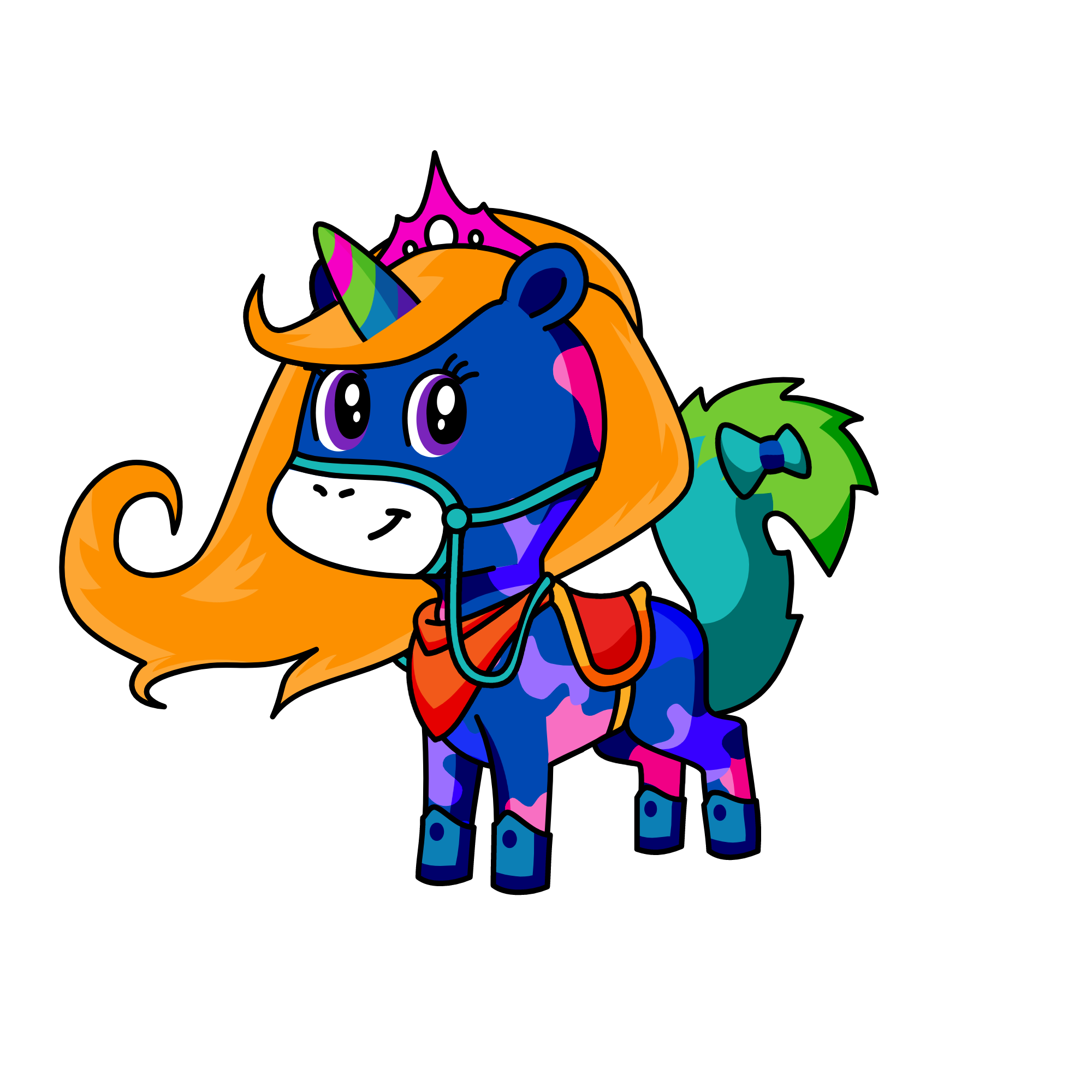 Rainbow, the unicorn