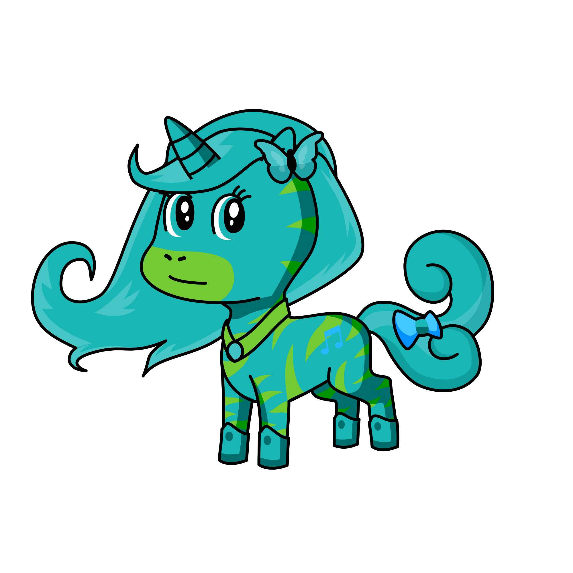Turquoise , the unicorn