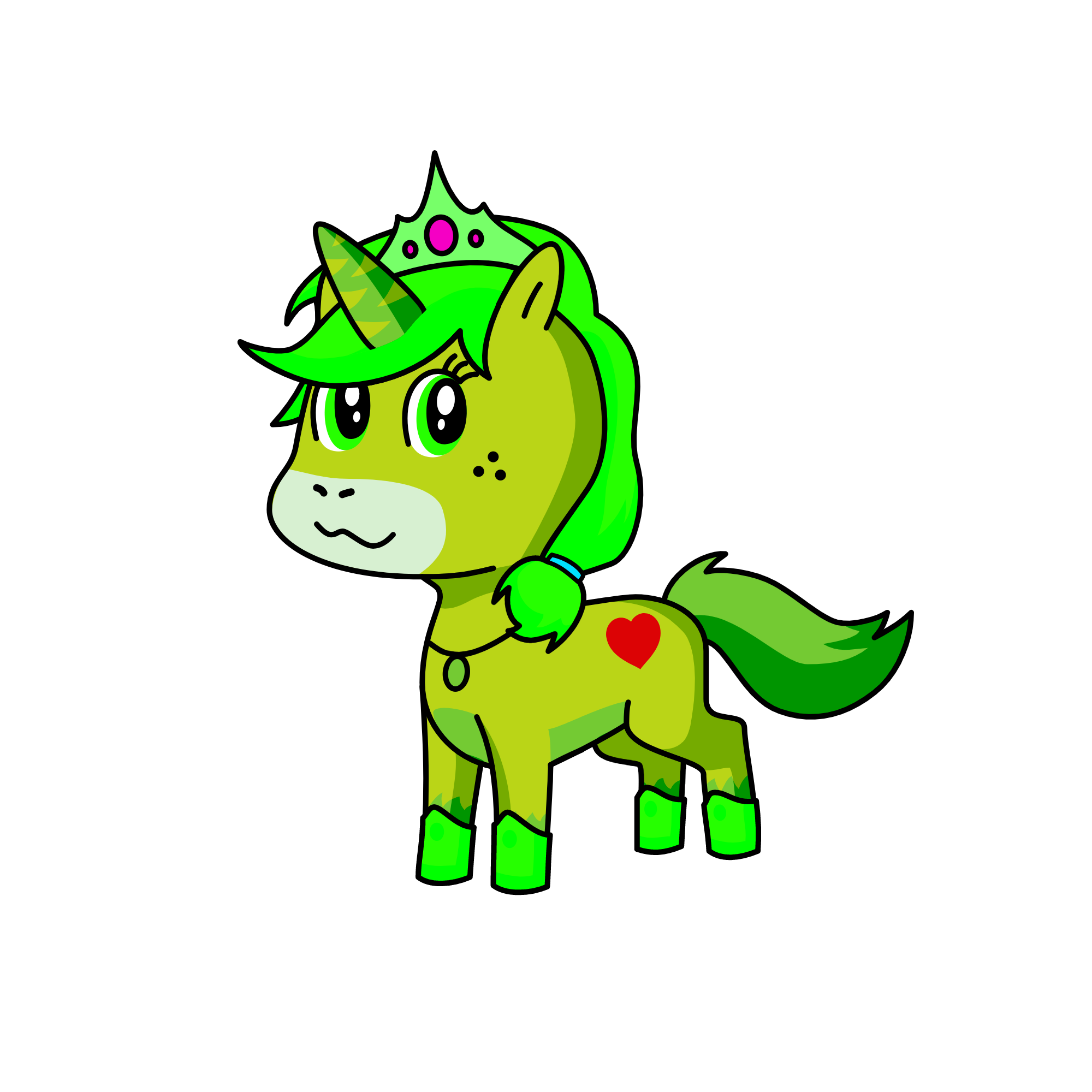 princess greeny, the unicorn