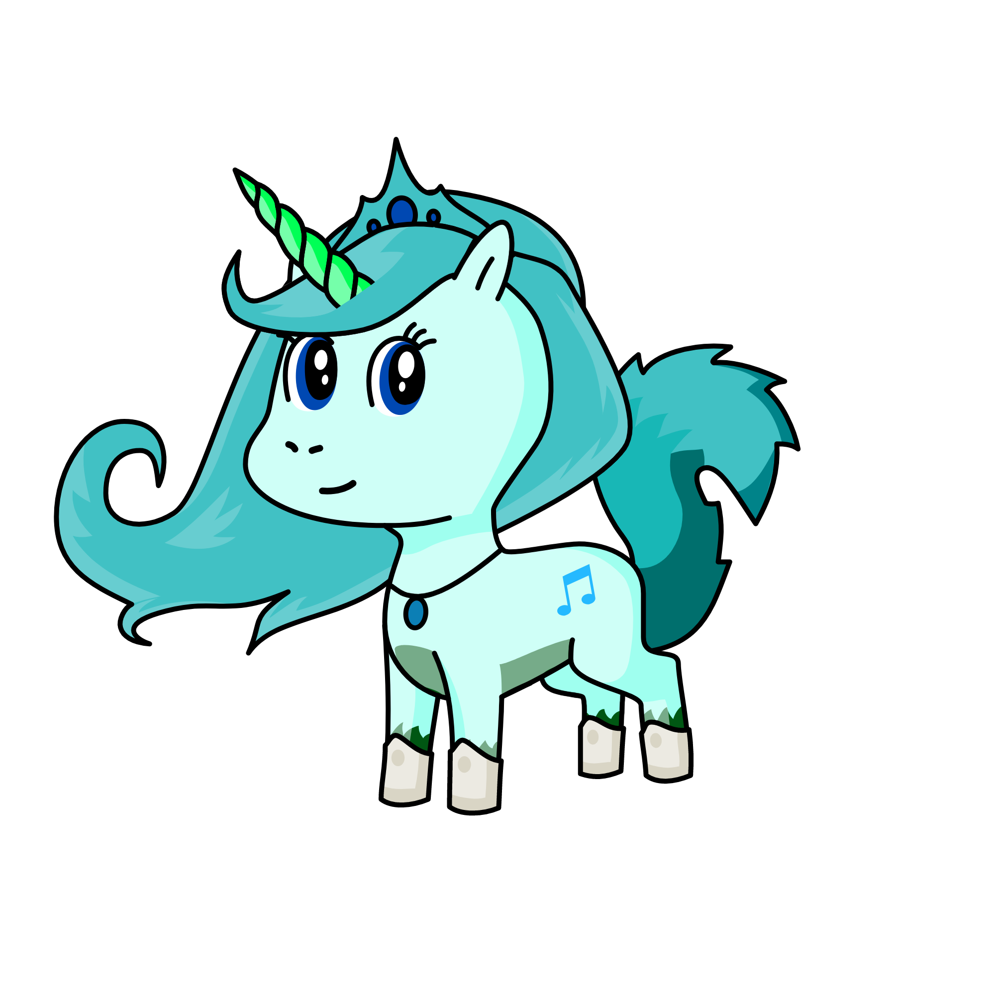 Ice queen, the unicorn
